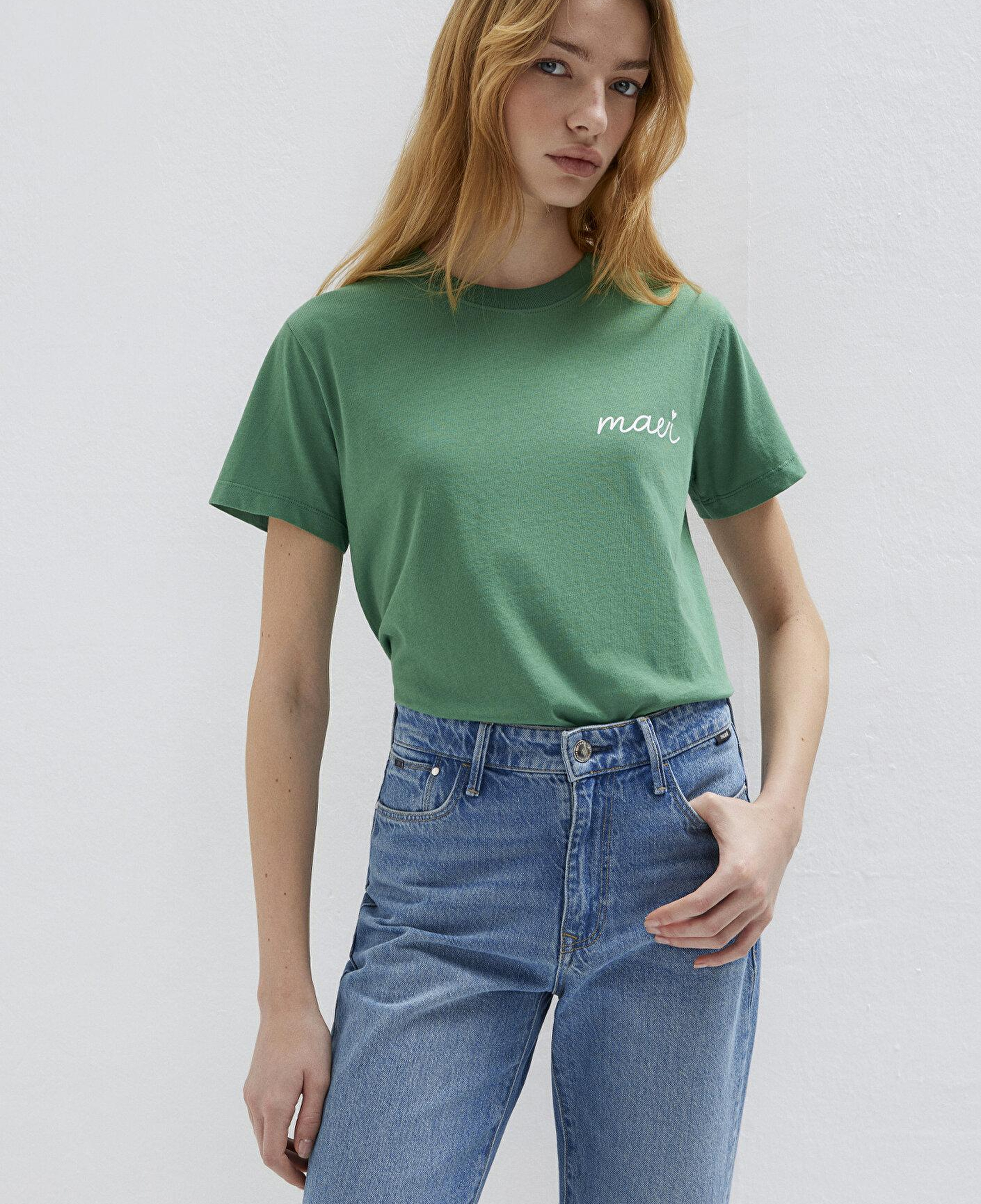 Mavi Mavi Logo Baskılı Yeşil Tişört Semi Slim Fit / Yarı Dar Kesim 1612962-71881