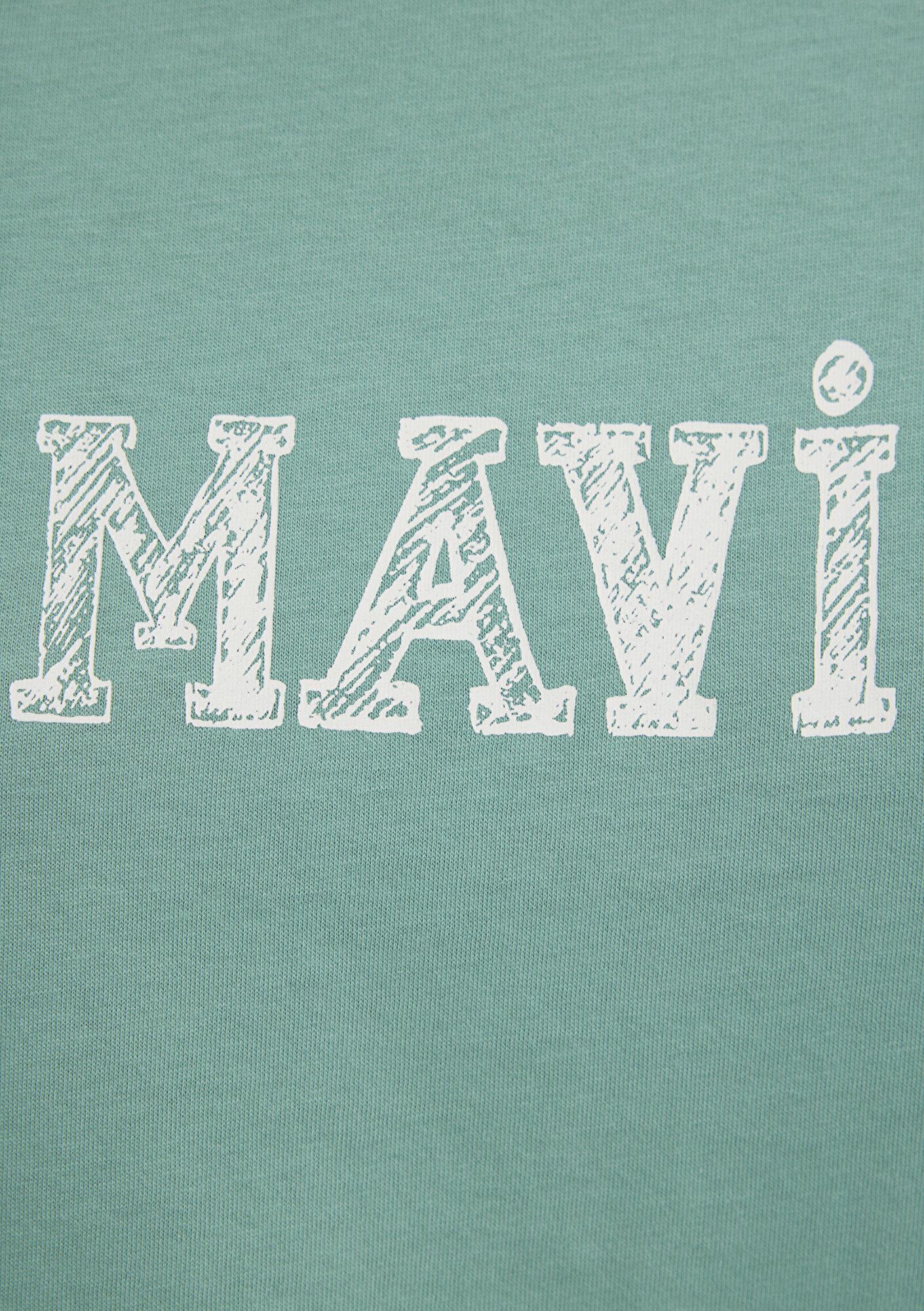 Mavi Mavi Baskılı Yeşil Tişört Regular Fit / Normal Kesim 1612232-71480