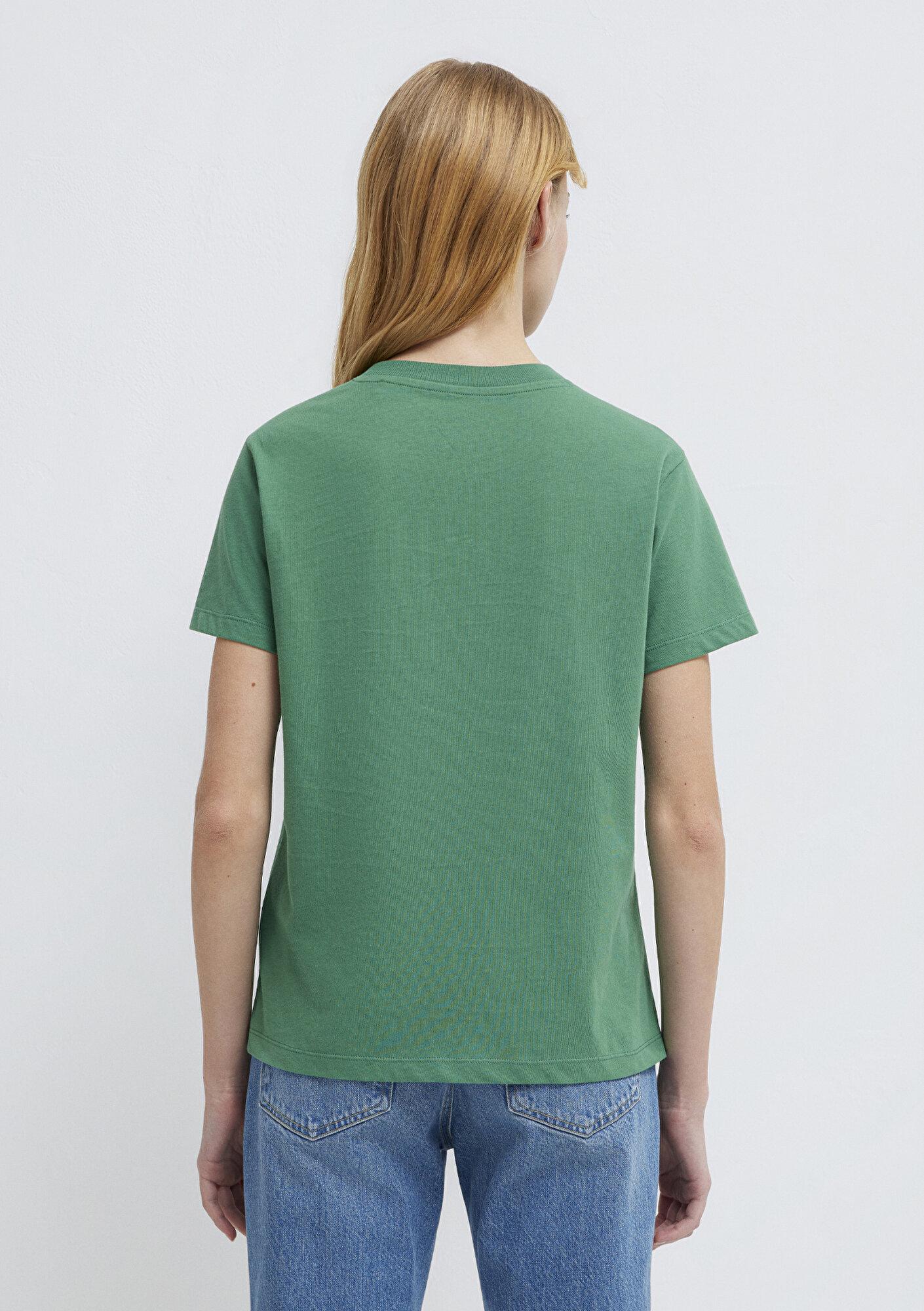 Mavi Mavi Logo Baskılı Yeşil Tişört Semi Slim Fit / Yarı Dar Kesim 1612962-71881