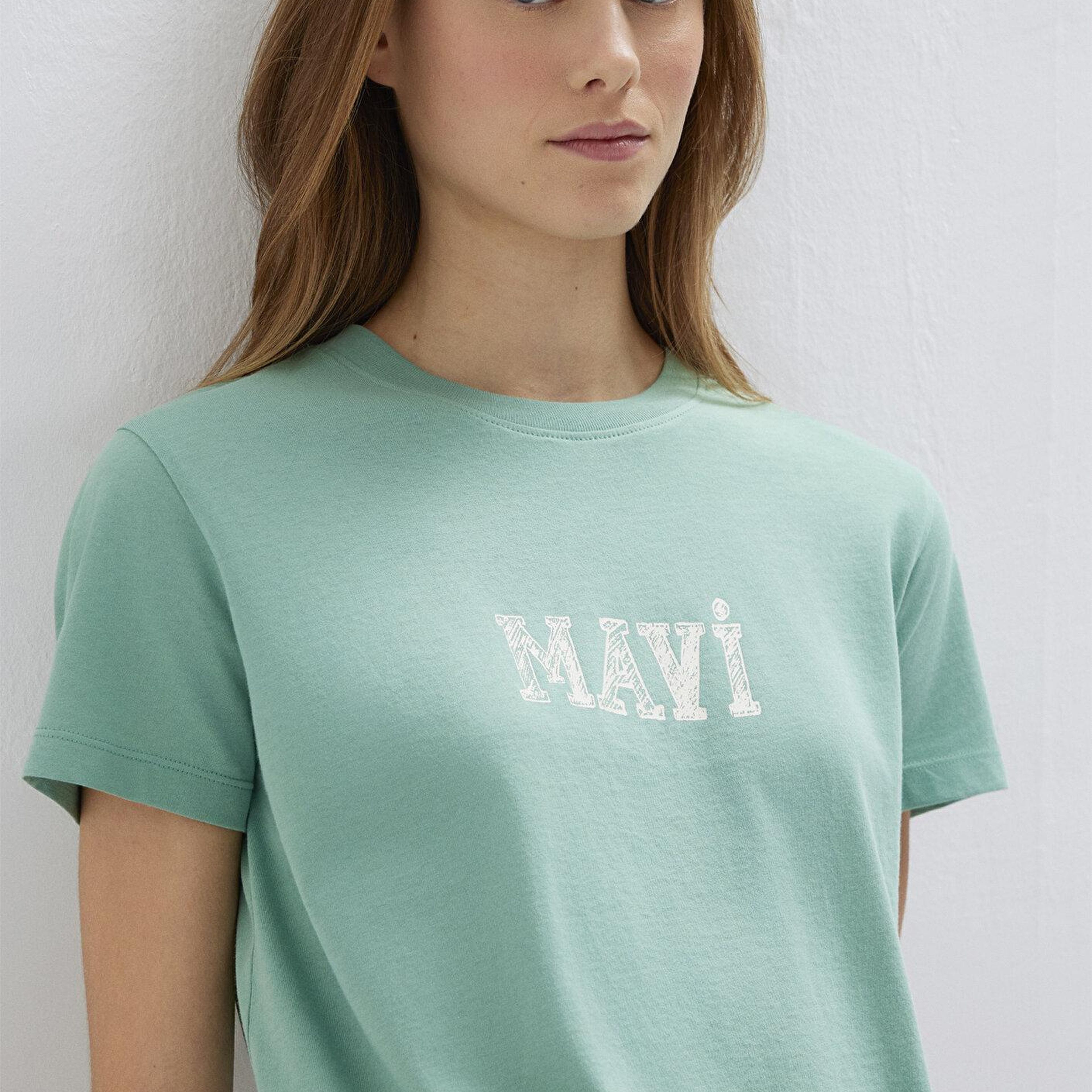 Mavi Mavi Baskılı Yeşil Tişört Regular Fit / Normal Kesim 1612232-71480