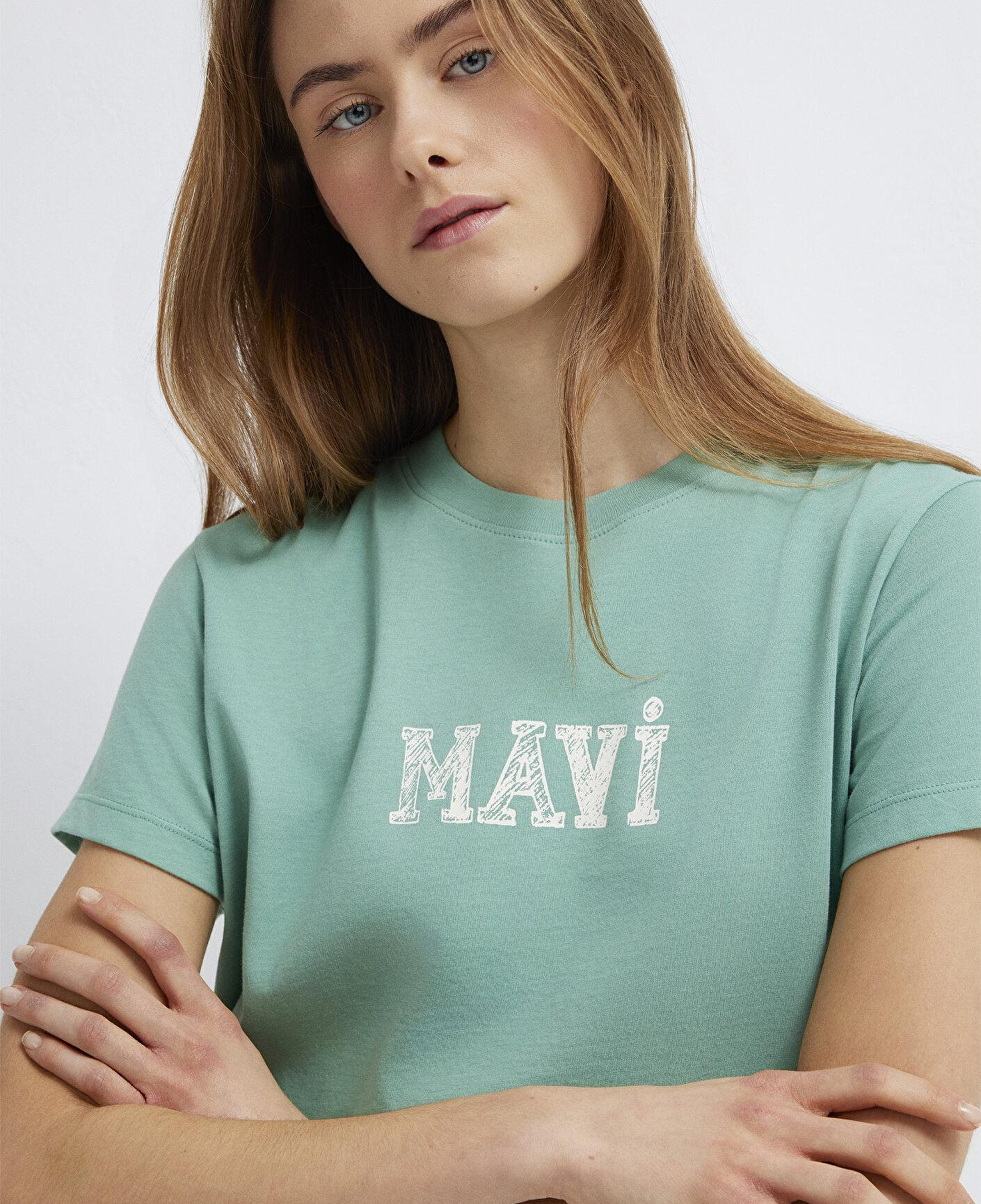 Mavi Mavi Baskılı Yeşil Tişört Regular Fit / Normal Kesim 1612232-71480