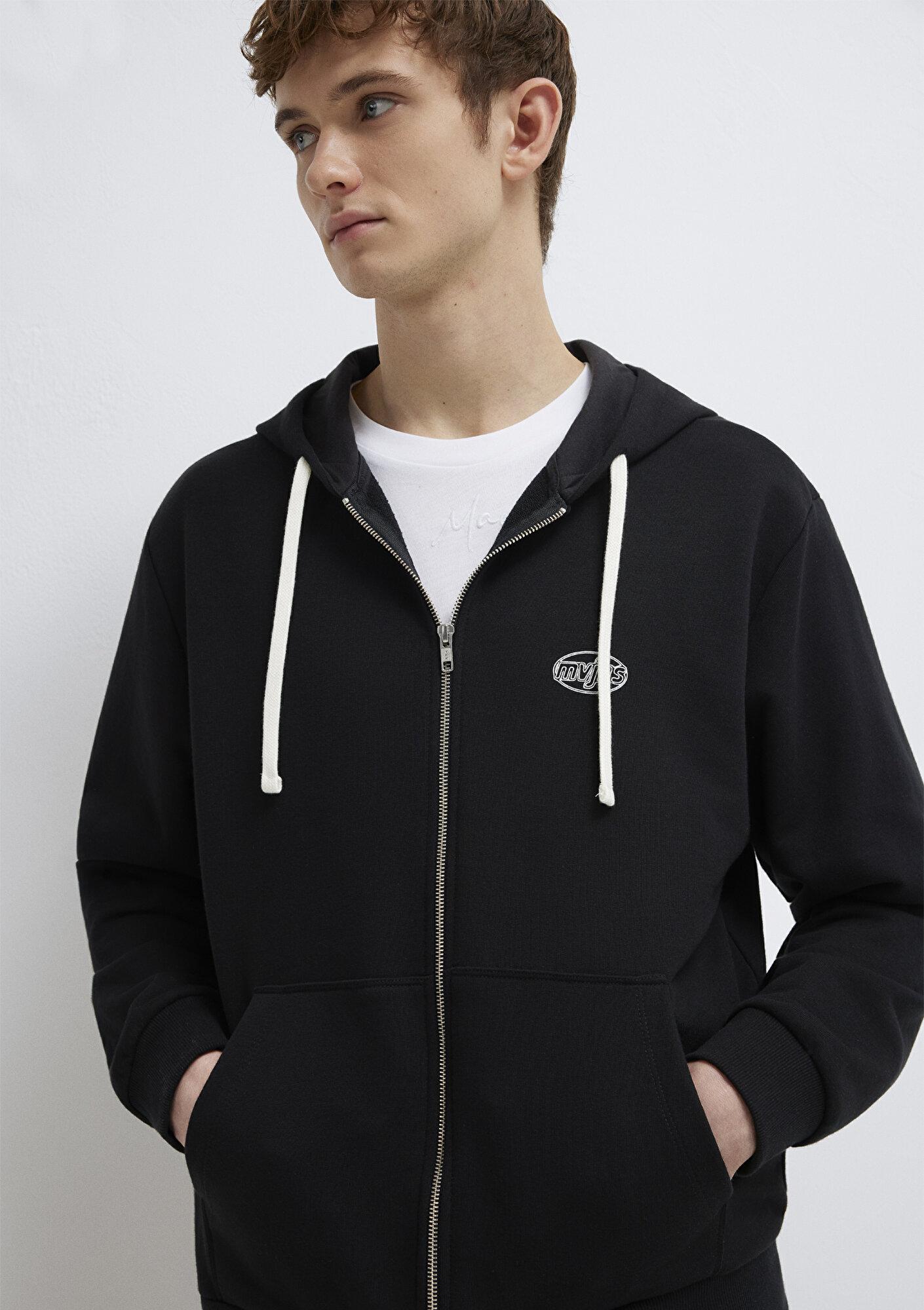 Mavi Mavi Logo Baskılı Fermuarlı Sweatshirt 0S10557-900