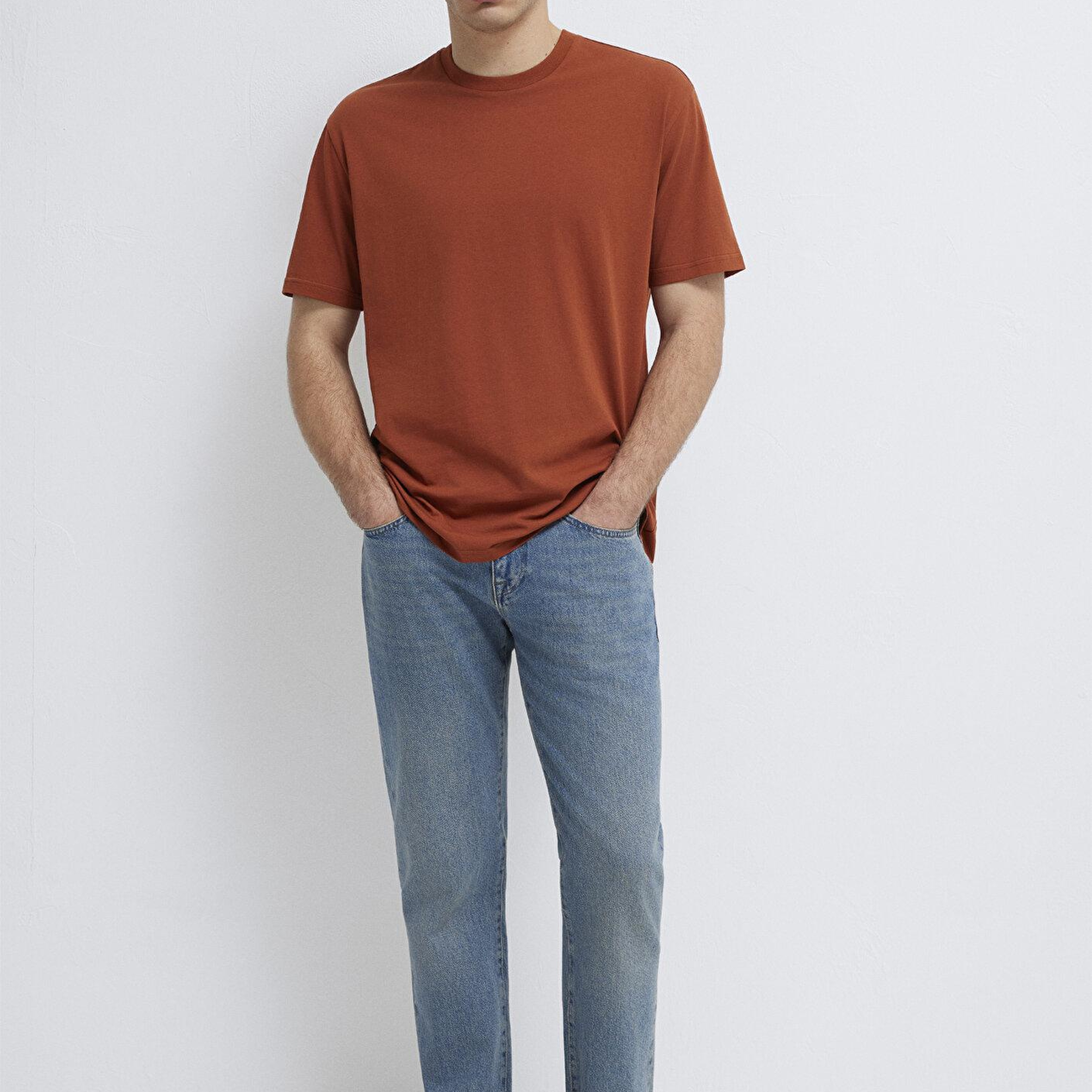 Mavi 3lü Erkek Basic Tişört Loose Fit / Bol Rahat Kesim 0612315-87831