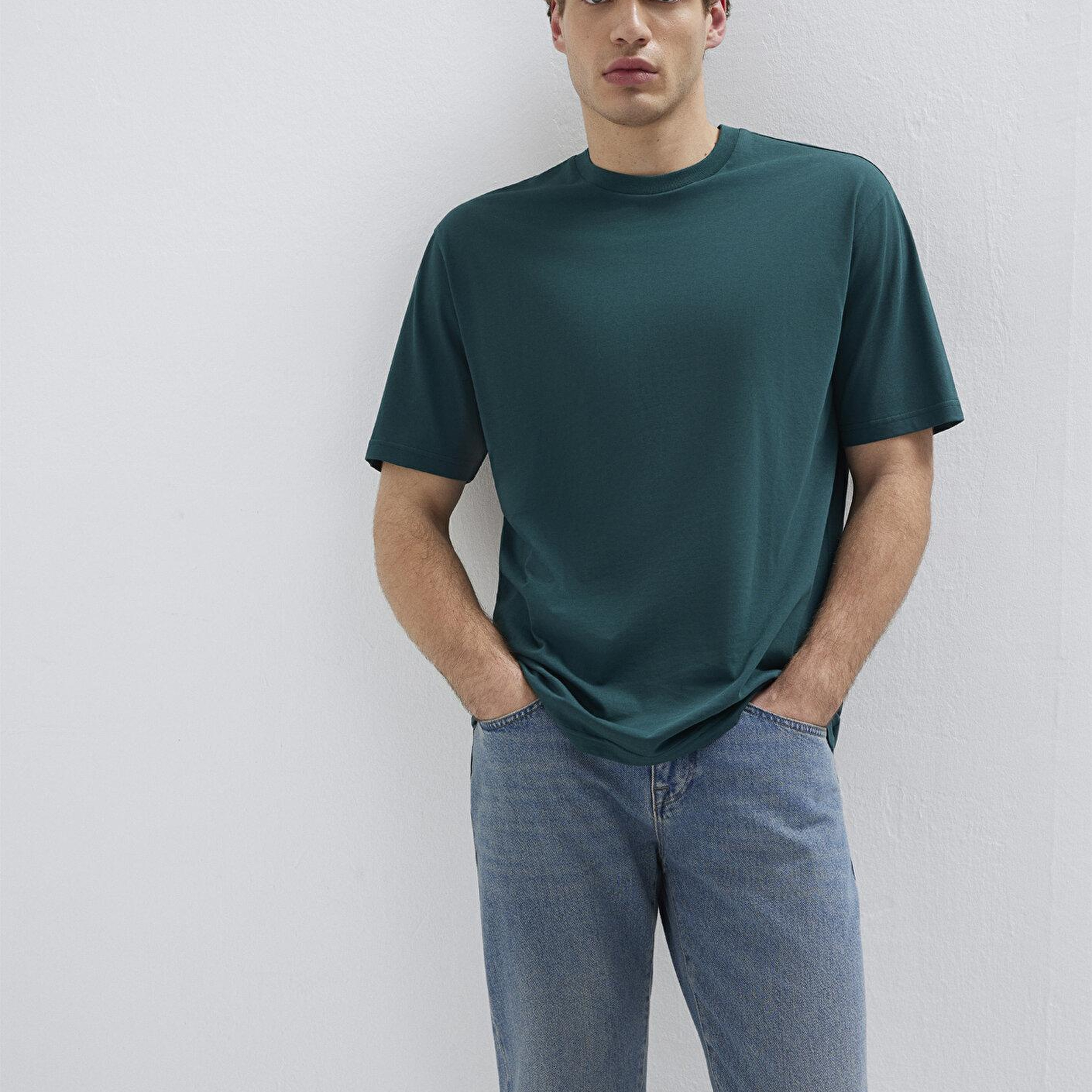 Mavi 3lü Erkek Basic Tişört Loose Fit / Bol Rahat Kesim 0612315-87831