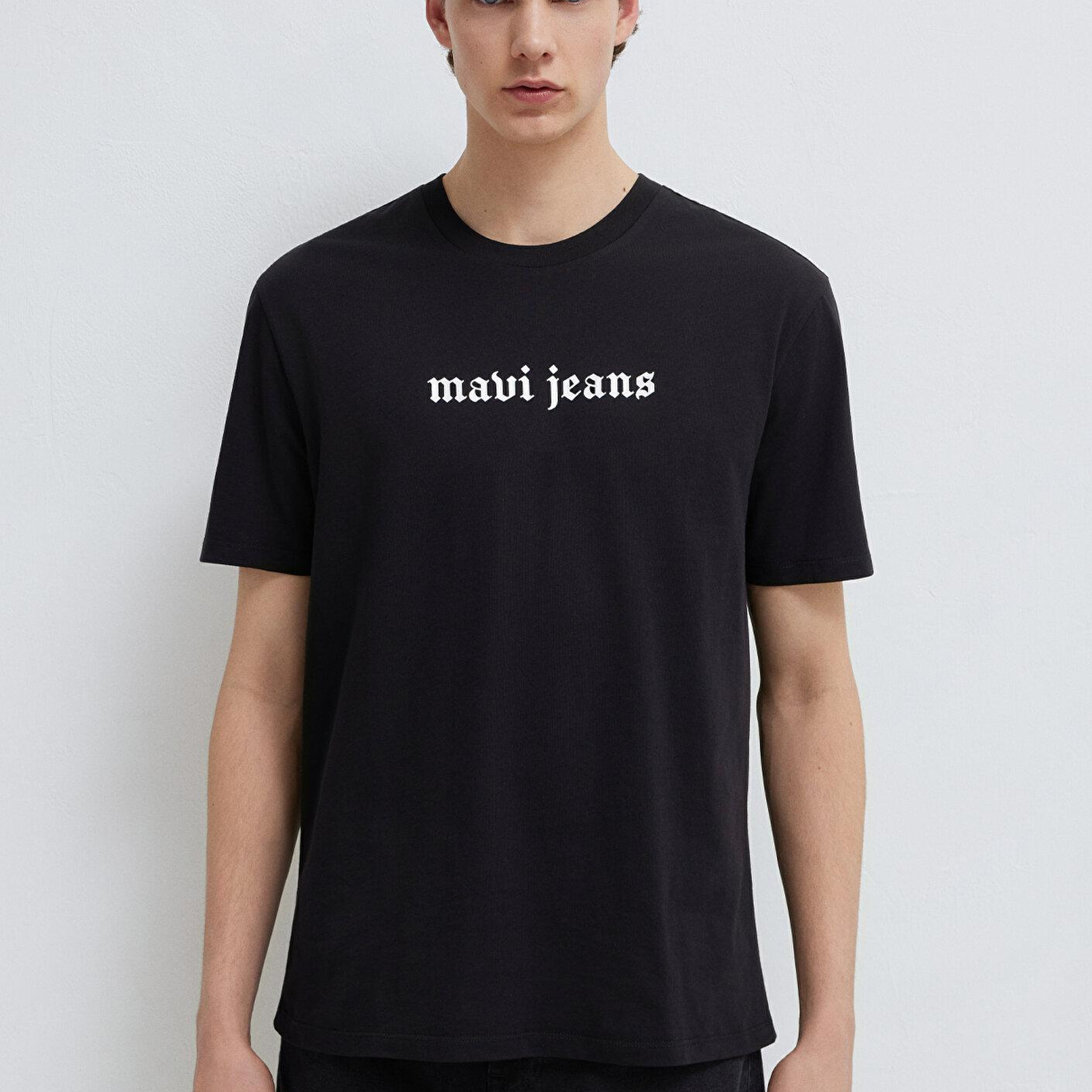 Mavi Mavi Jeans Baskılı Siyah Tişört Loose Fit / Bol Rahat Kesim 0613201-900