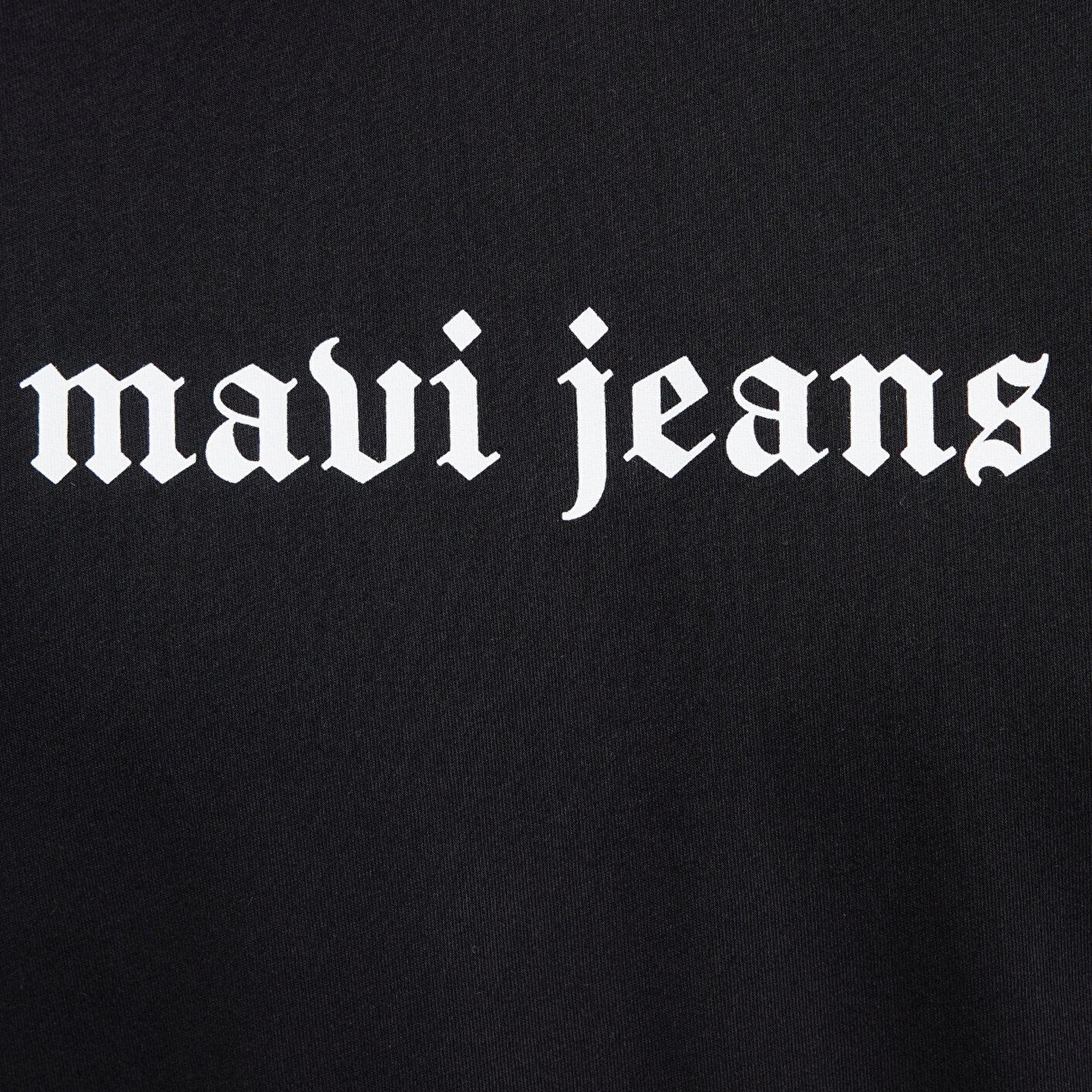 Mavi Mavi Jeans Baskılı Siyah Tişört Loose Fit / Bol Rahat Kesim 0613201-900