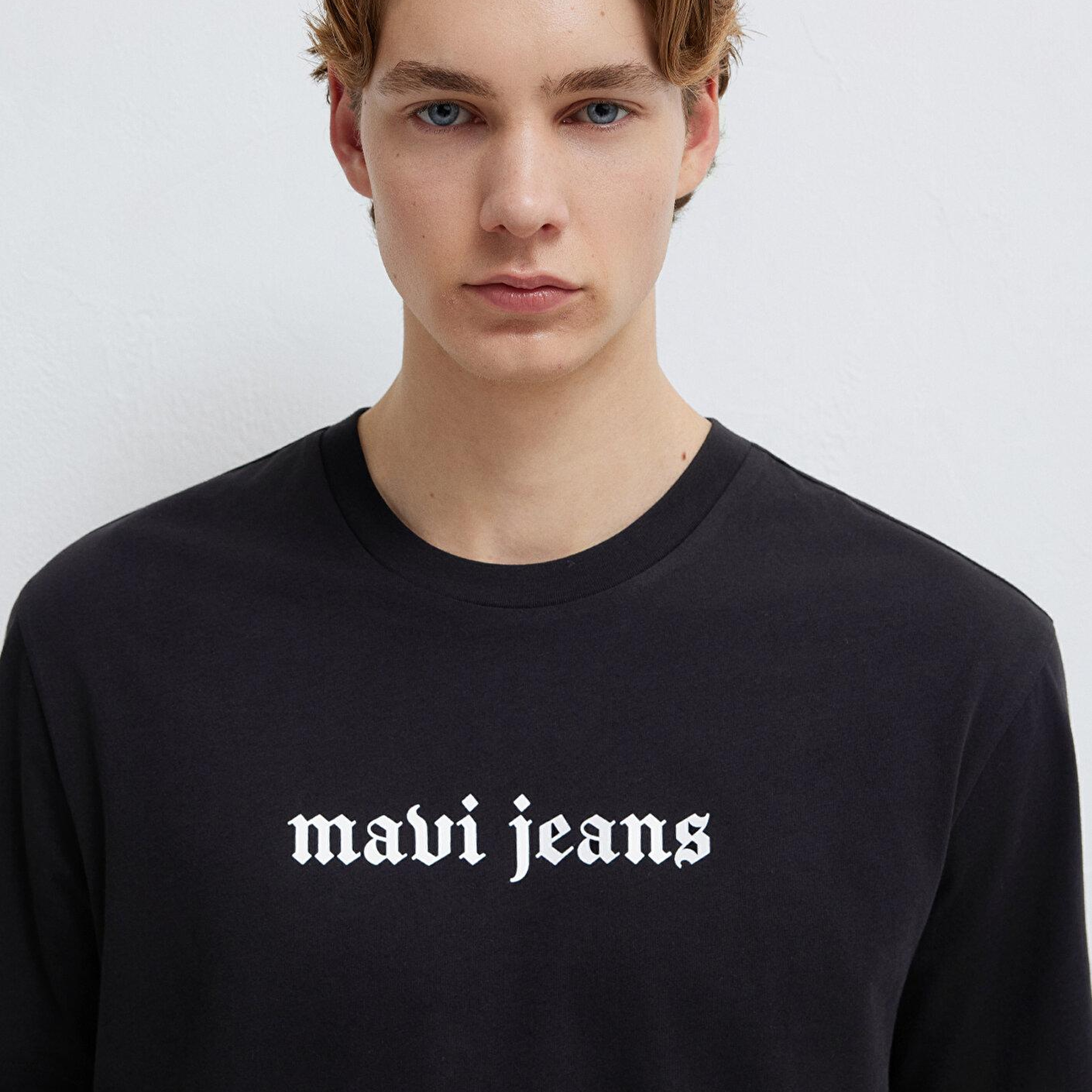 Mavi Mavi Jeans Baskılı Siyah Tişört Loose Fit / Bol Rahat Kesim 0613201-900