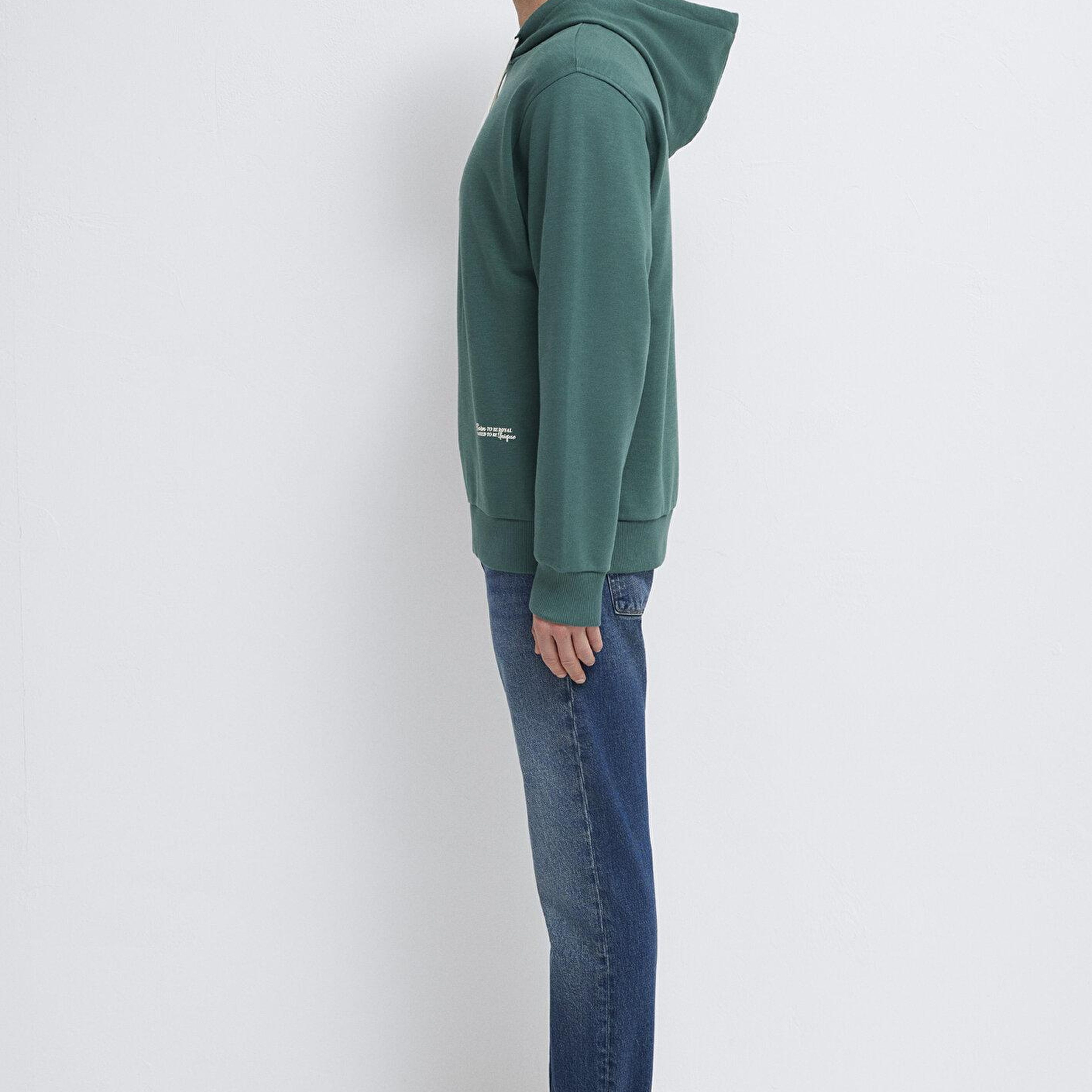 Mavi Kapüşonlu Yeşil Sweatshirt 0S10534-71930