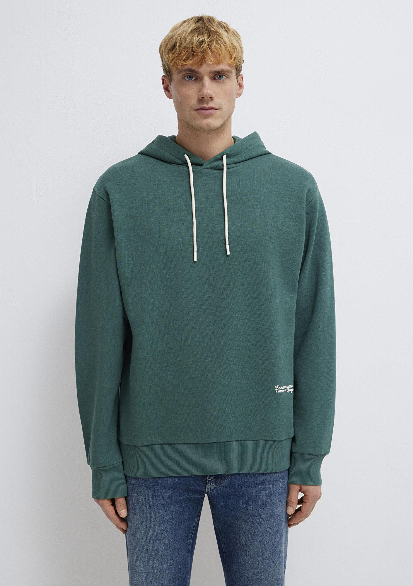 Mavi Kapüşonlu Yeşil Sweatshirt 0S10534-71930