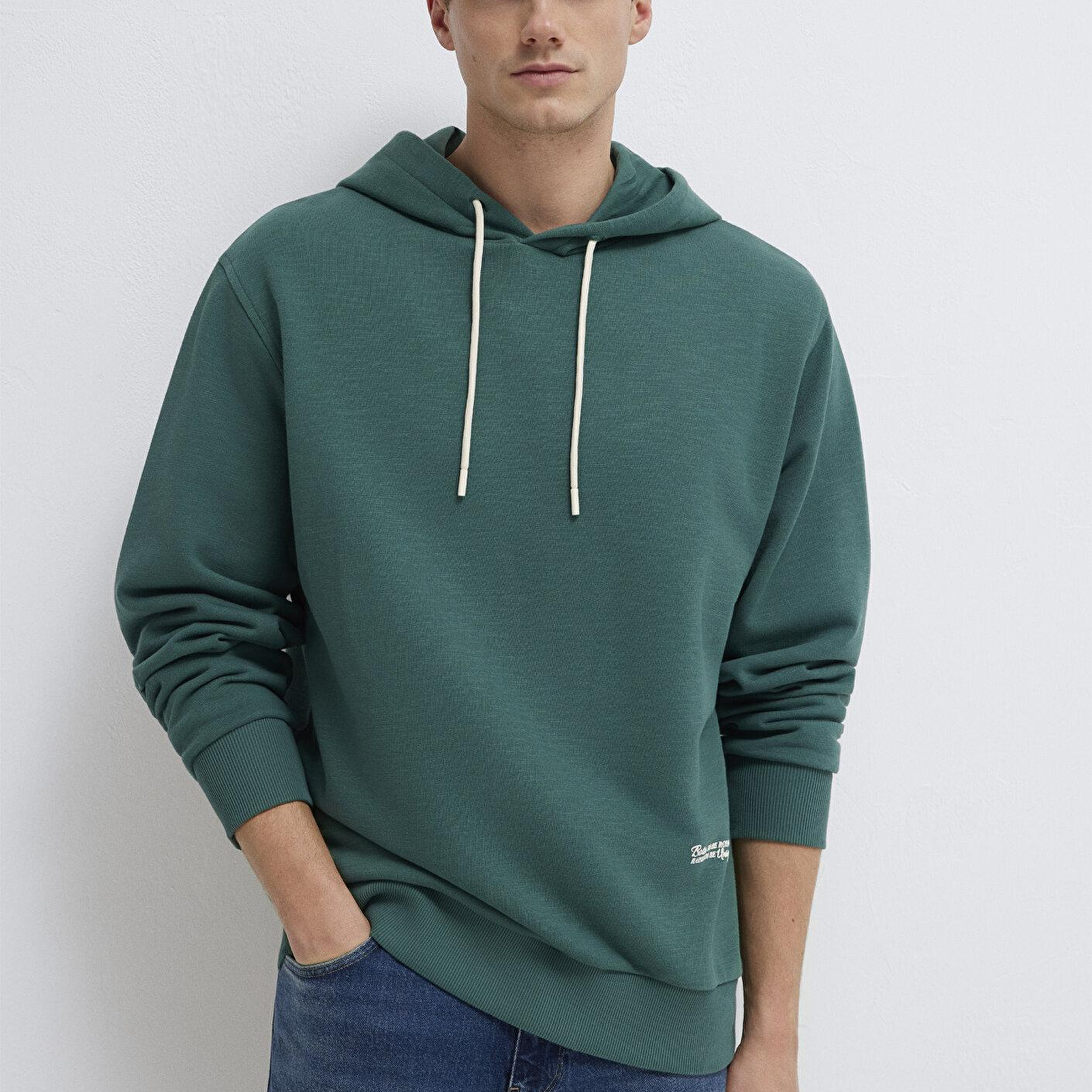 Mavi Kapüşonlu Yeşil Sweatshirt 0S10534-71930