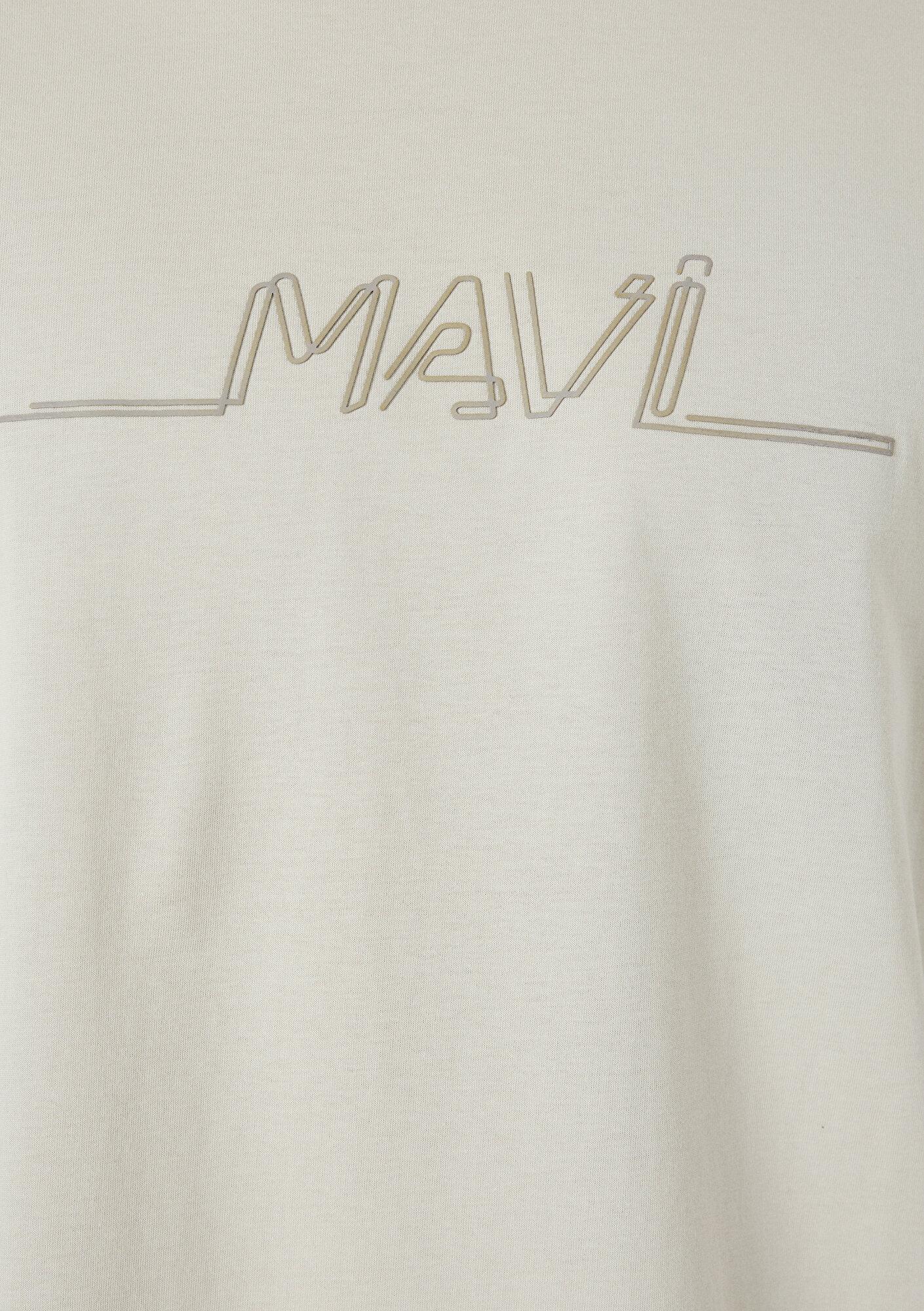 Mavi Mavi Baskılı Bej Tişört Loose Fit / Bol Rahat Kesim 0613128-70144