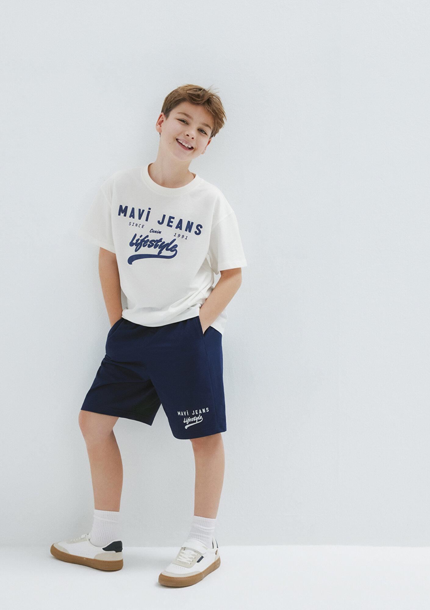 Mavi Mavi Jeans Baskılı Lacivert Şort 6410019-70491