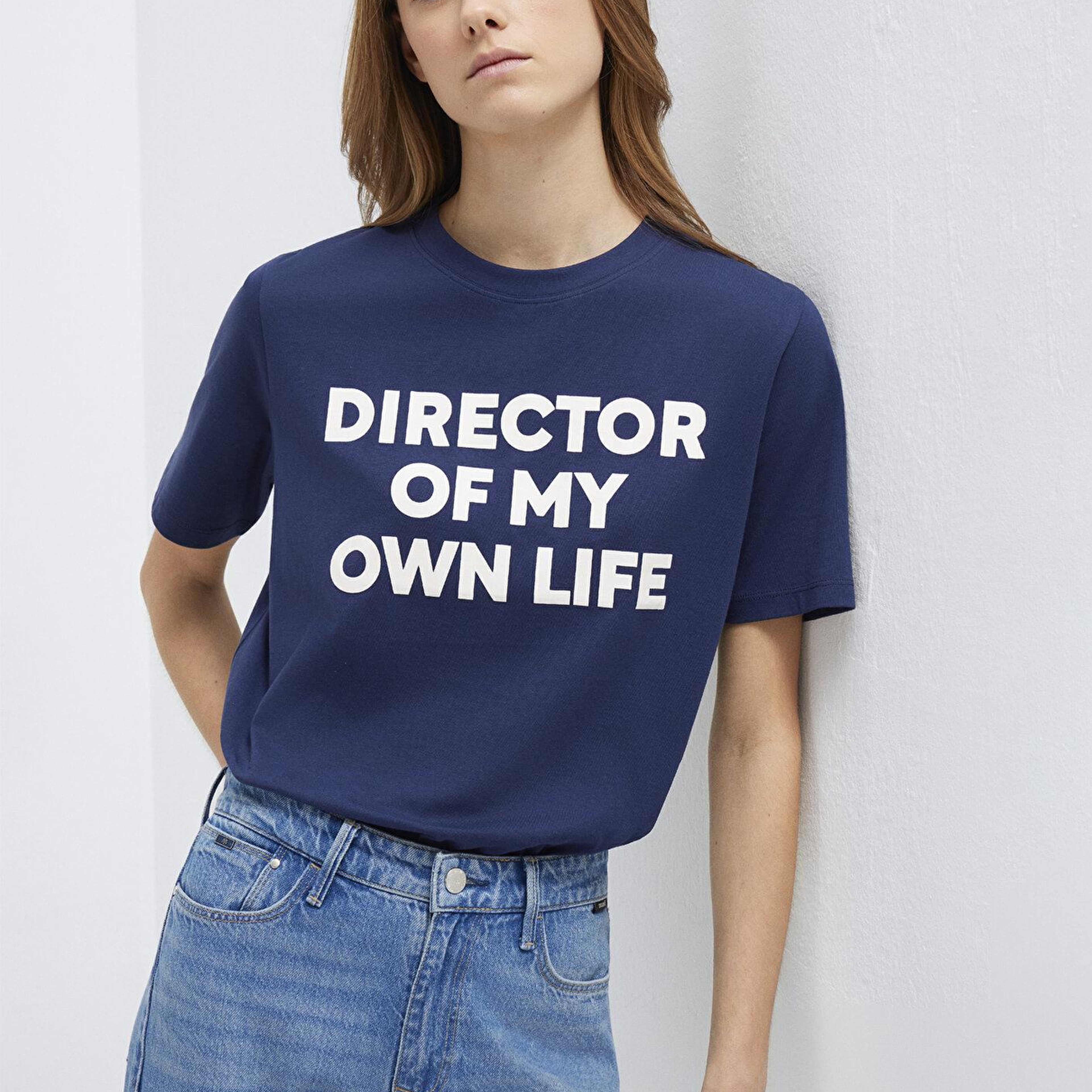 Mavi Slogan Baskılı Lacivert Tişört Regular Fit / Normal Kesim 1613733-70492