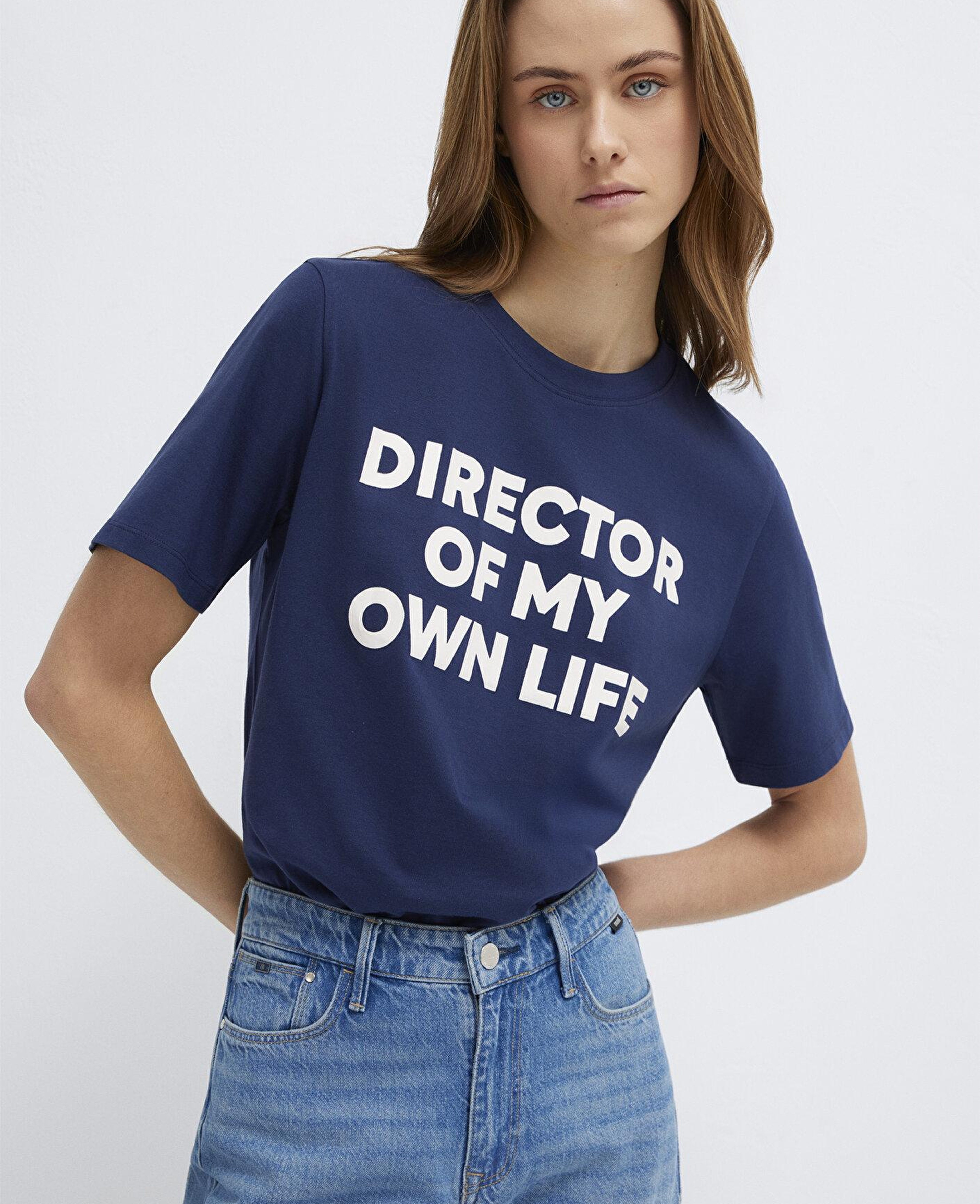 Mavi Slogan Baskılı Lacivert Tişört Regular Fit / Normal Kesim 1613733-70492
