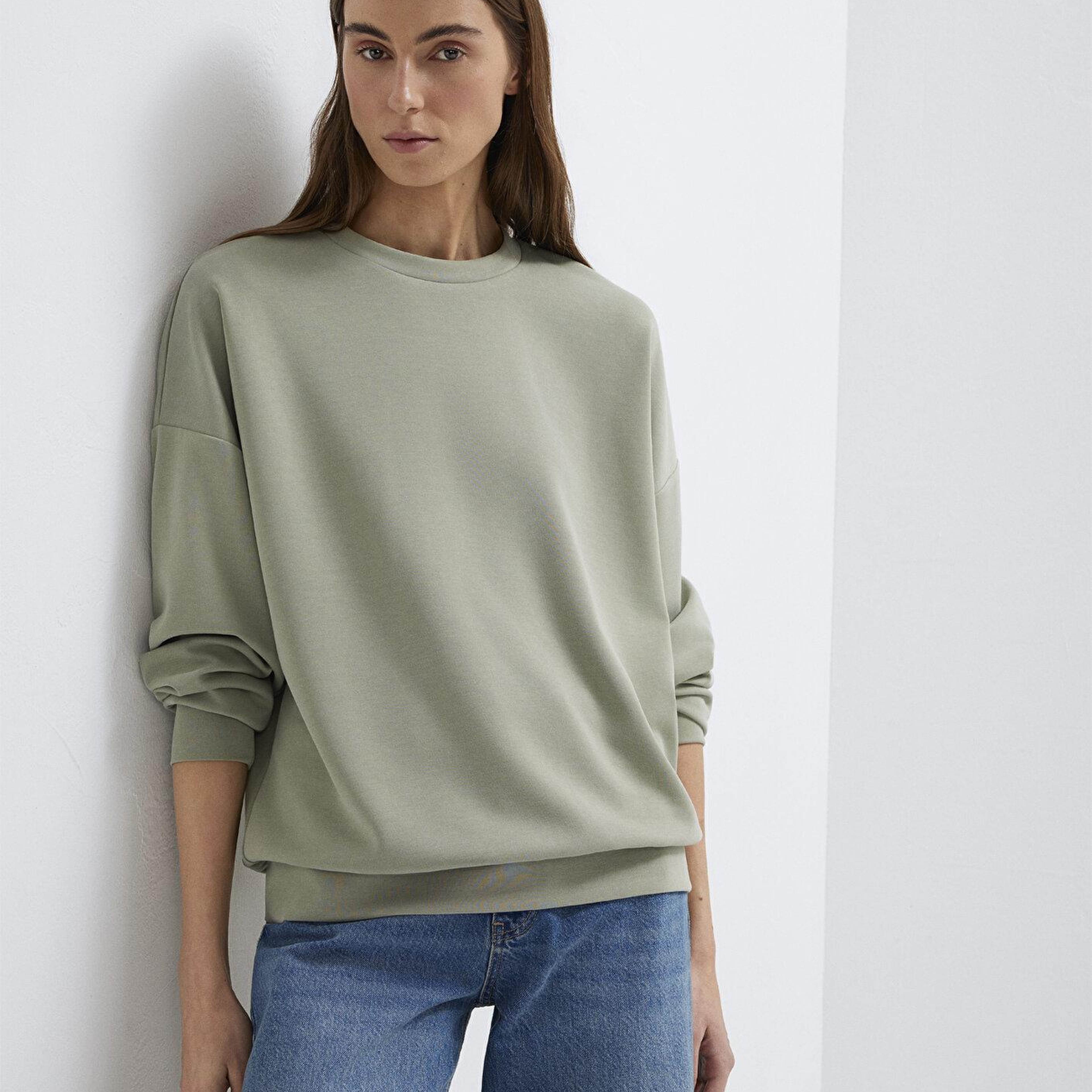 Mavi Soft-Premium Yeşil (TENCEL™) Modal Karışımlı Sweatshirt 168837-71481