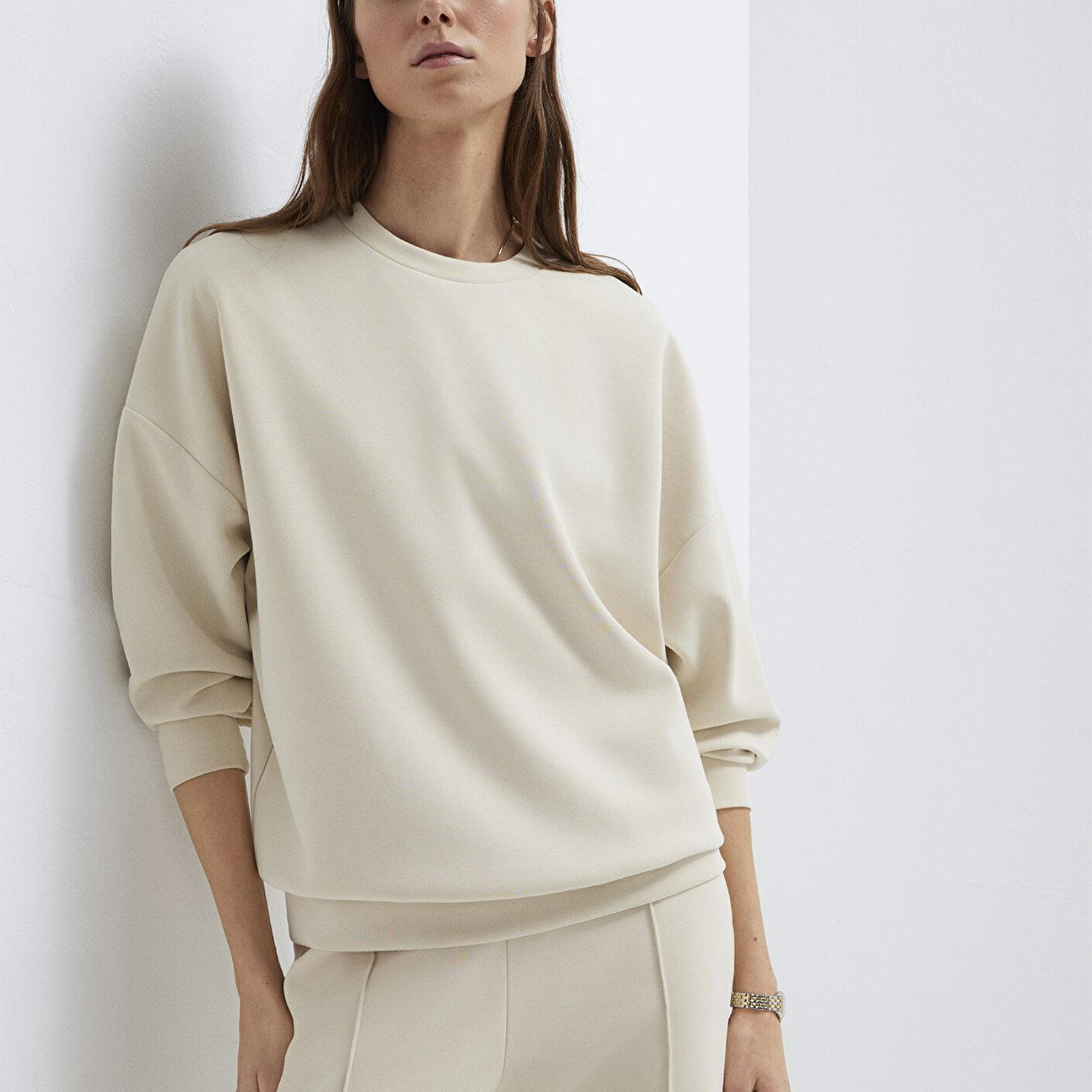 Mavi Soft-Premium Ekru (TENCEL™) Modal Karışımlı Sweatshirt 168837-70065