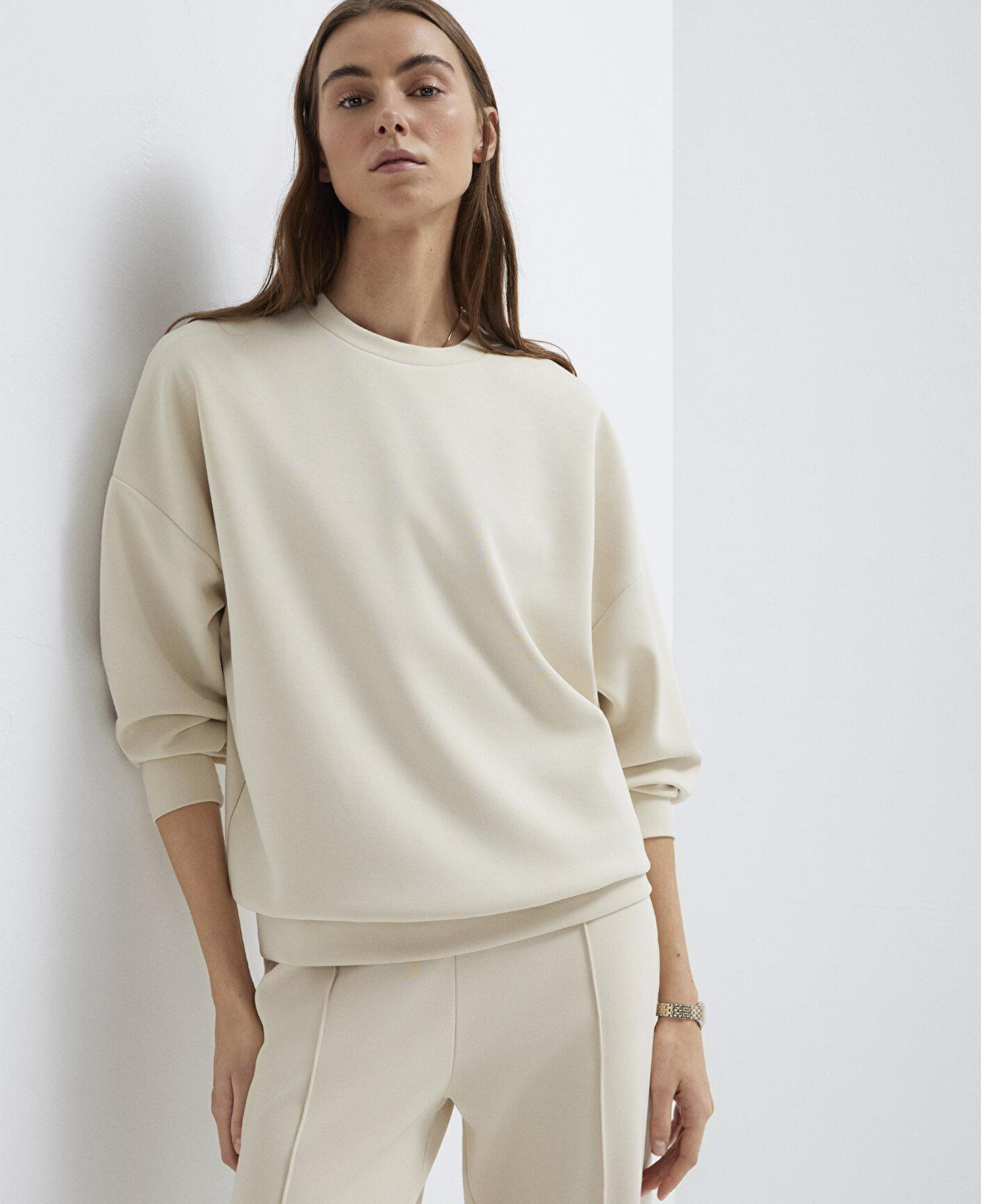 Mavi Soft-Premium Ekru (TENCEL™) Modal Karışımlı Sweatshirt 168837-70065