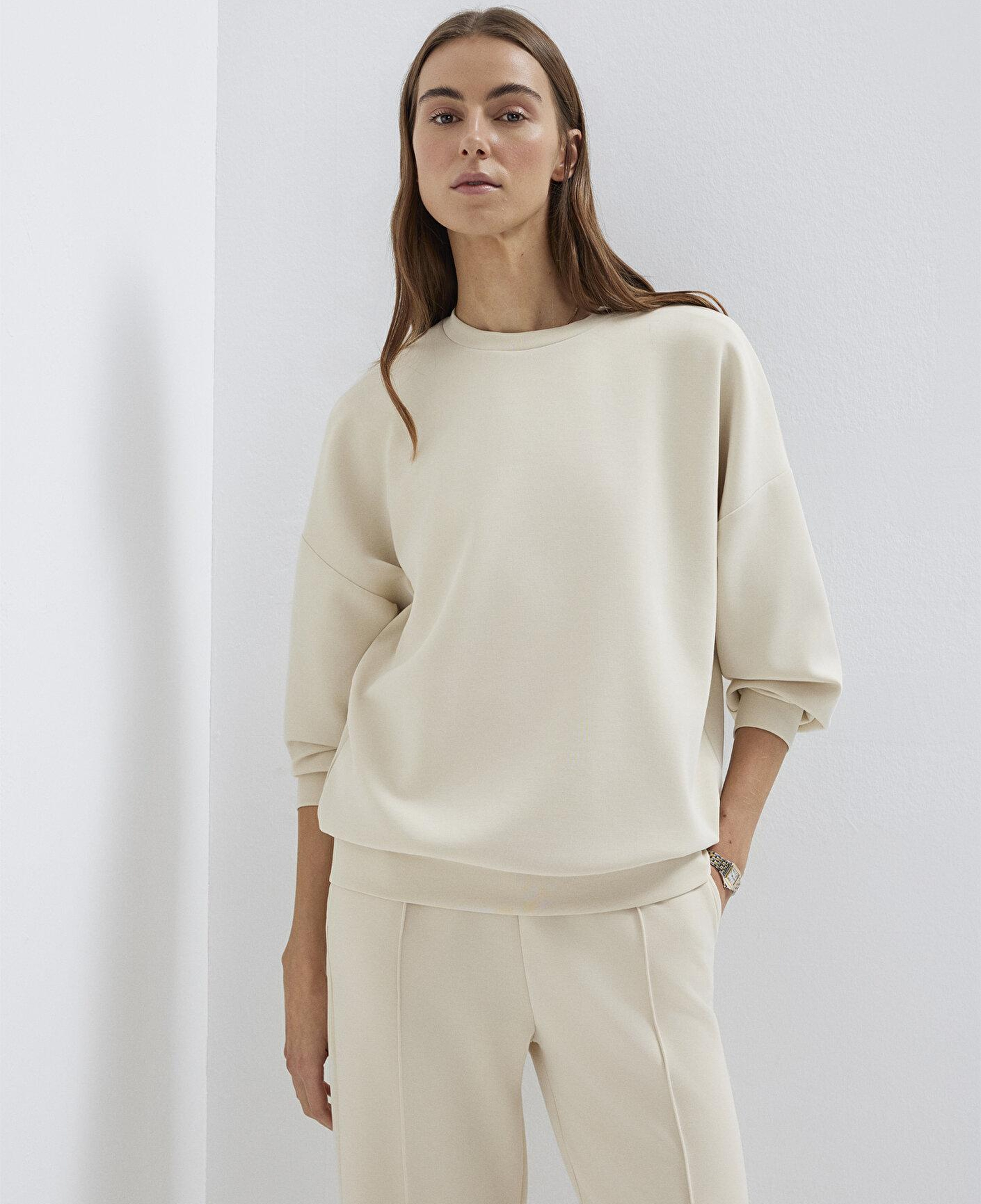 Mavi Soft-Premium Ekru (TENCEL™) Modal Karışımlı Sweatshirt 168837-70065
