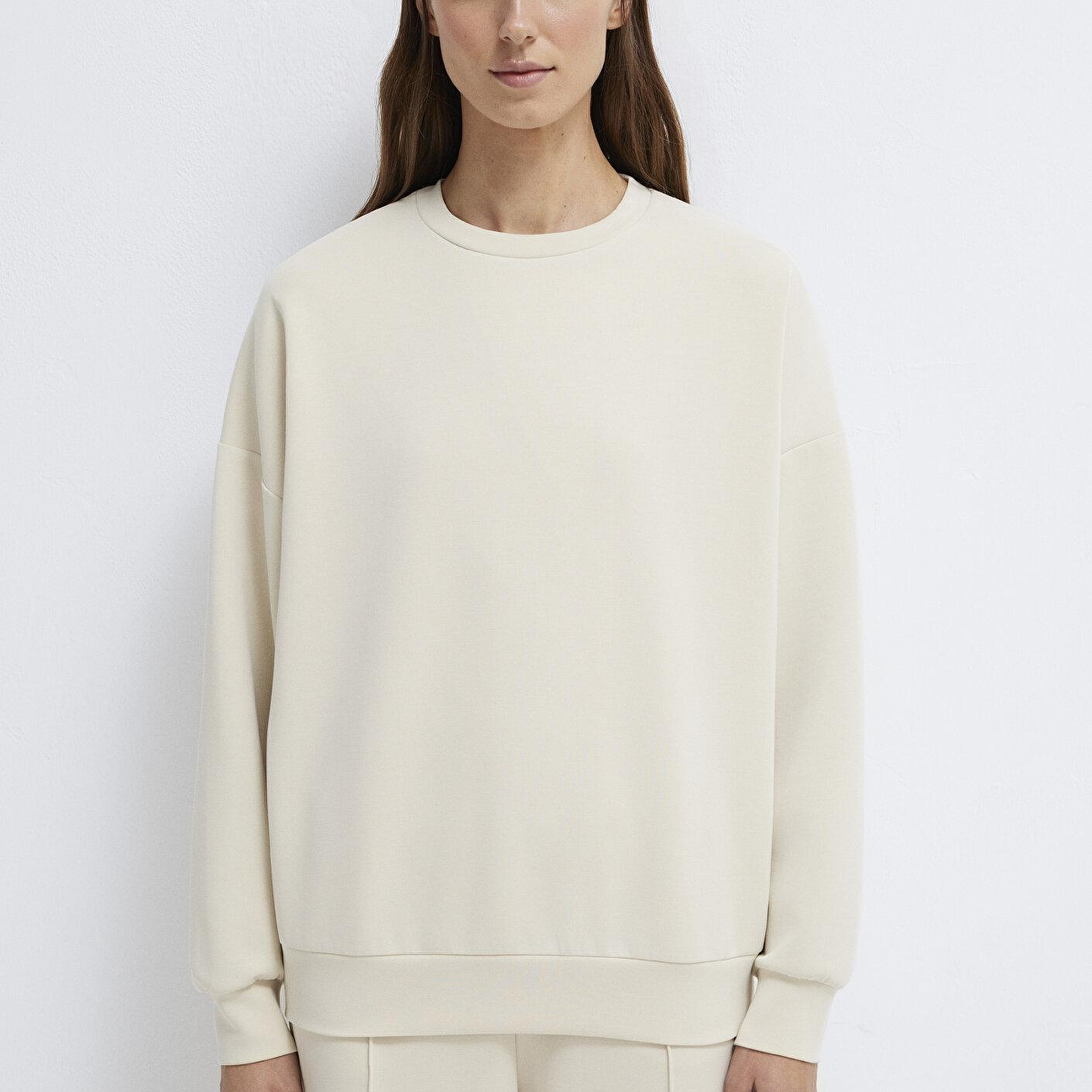 Mavi Soft-Premium Ekru (TENCEL™) Modal Karışımlı Sweatshirt 168837-70065