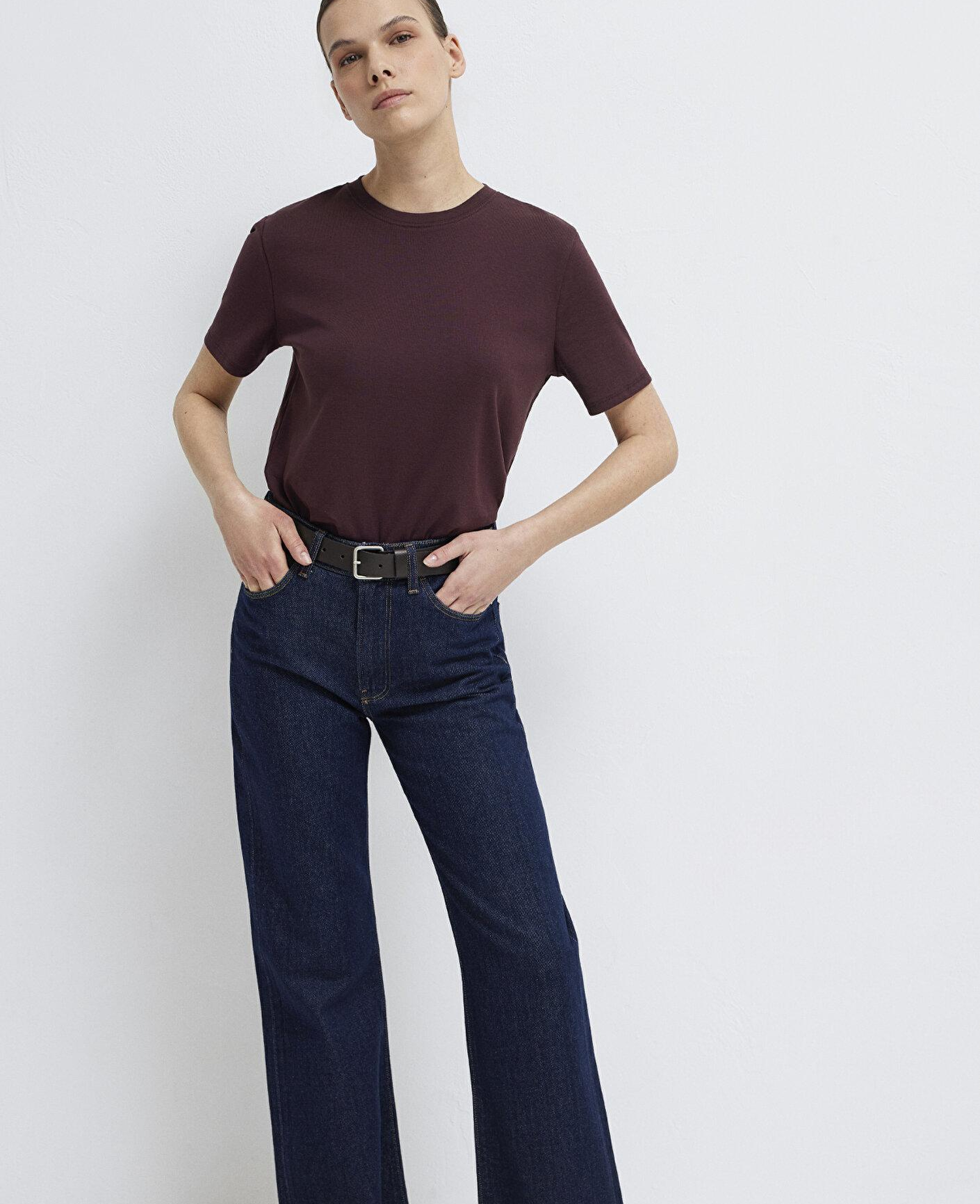 Mavi Bordo Basic Tişört Semi Slim Fit / Yarı Dar Kesim 1612916-70223