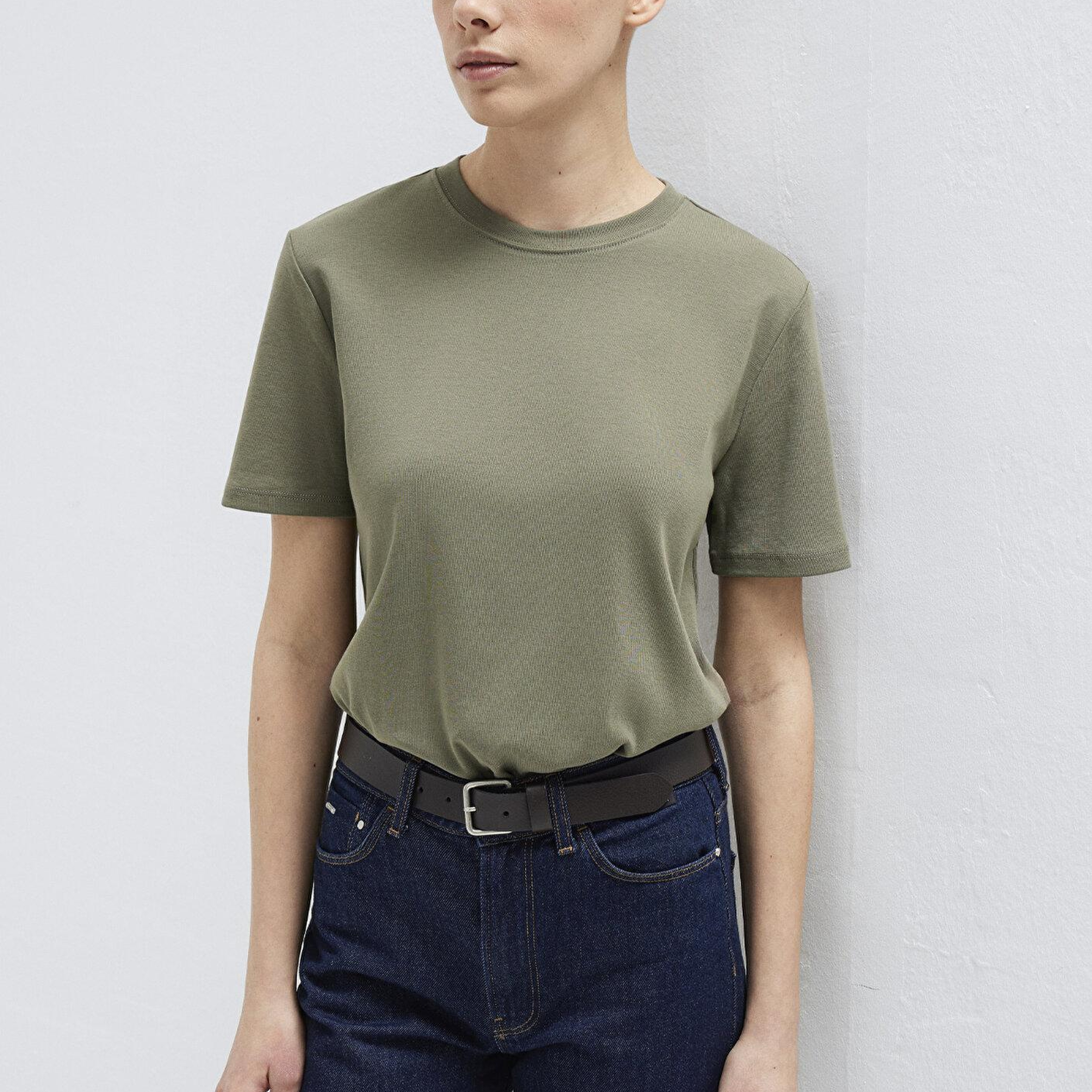 Mavi Yeşil Basic Tişört Semi Slim Fit / Yarı Dar Kesim 1612916-86961