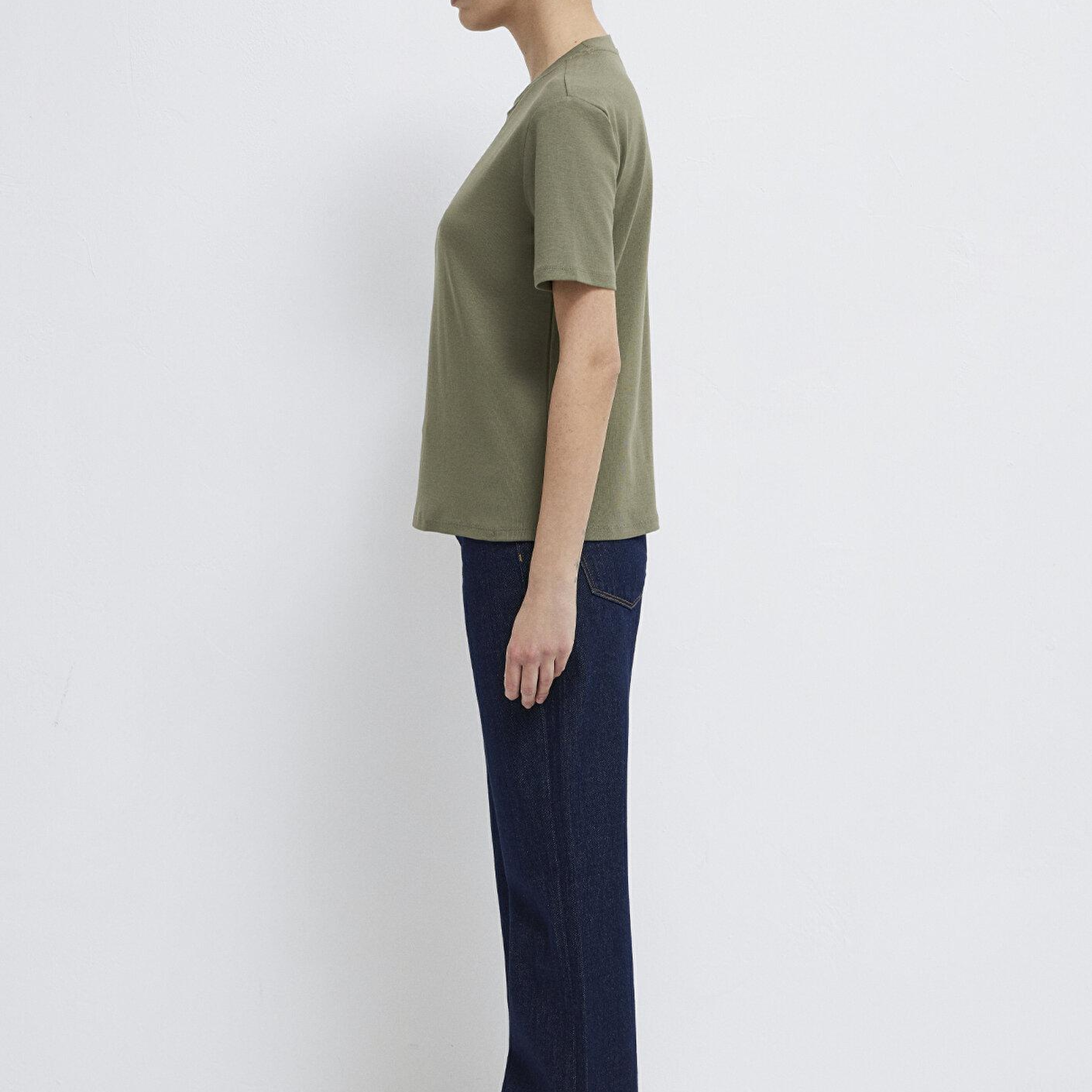 Mavi Yeşil Basic Tişört Semi Slim Fit / Yarı Dar Kesim 1612916-86961