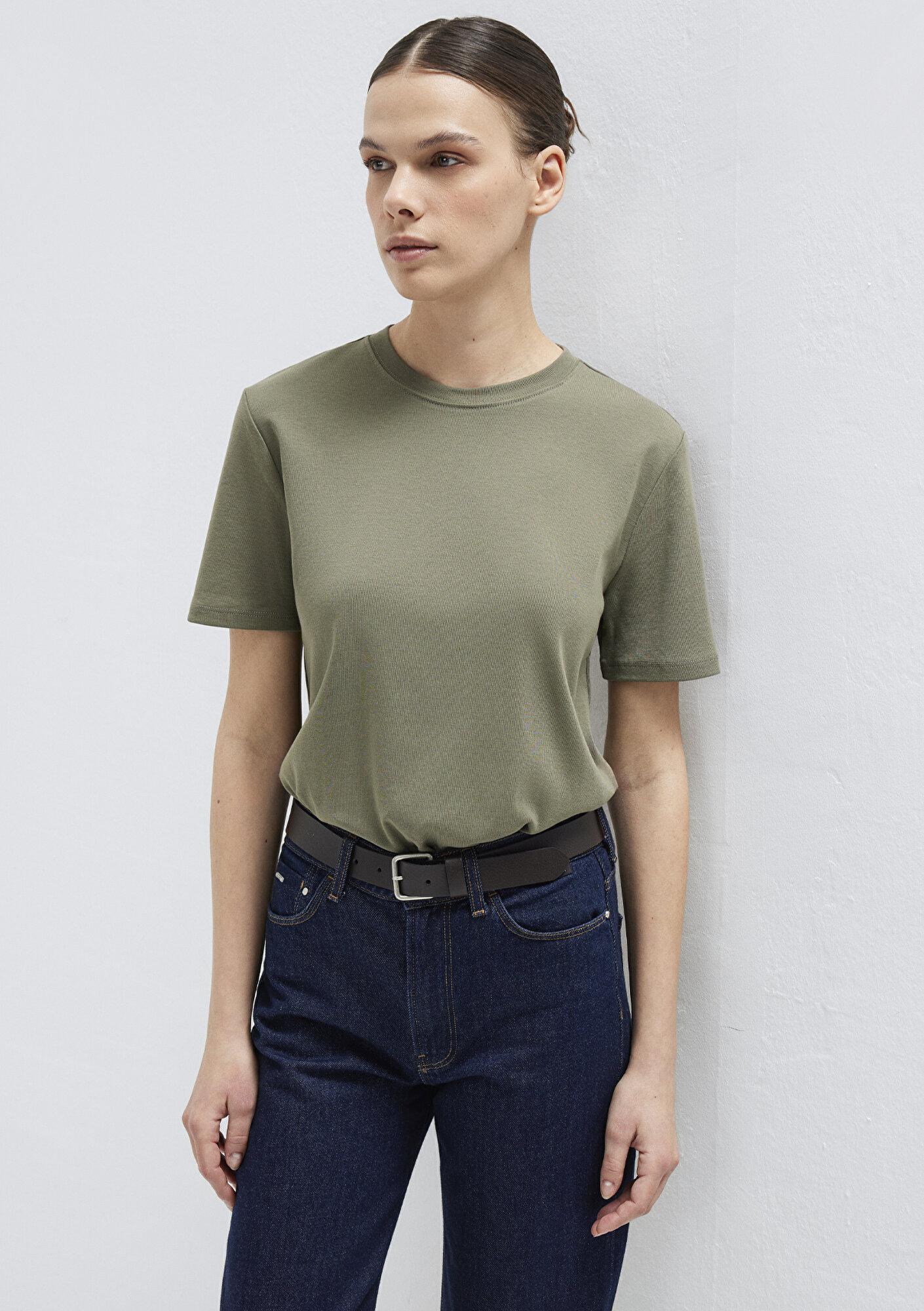Mavi Yeşil Basic Tişört Semi Slim Fit / Yarı Dar Kesim 1612916-86961