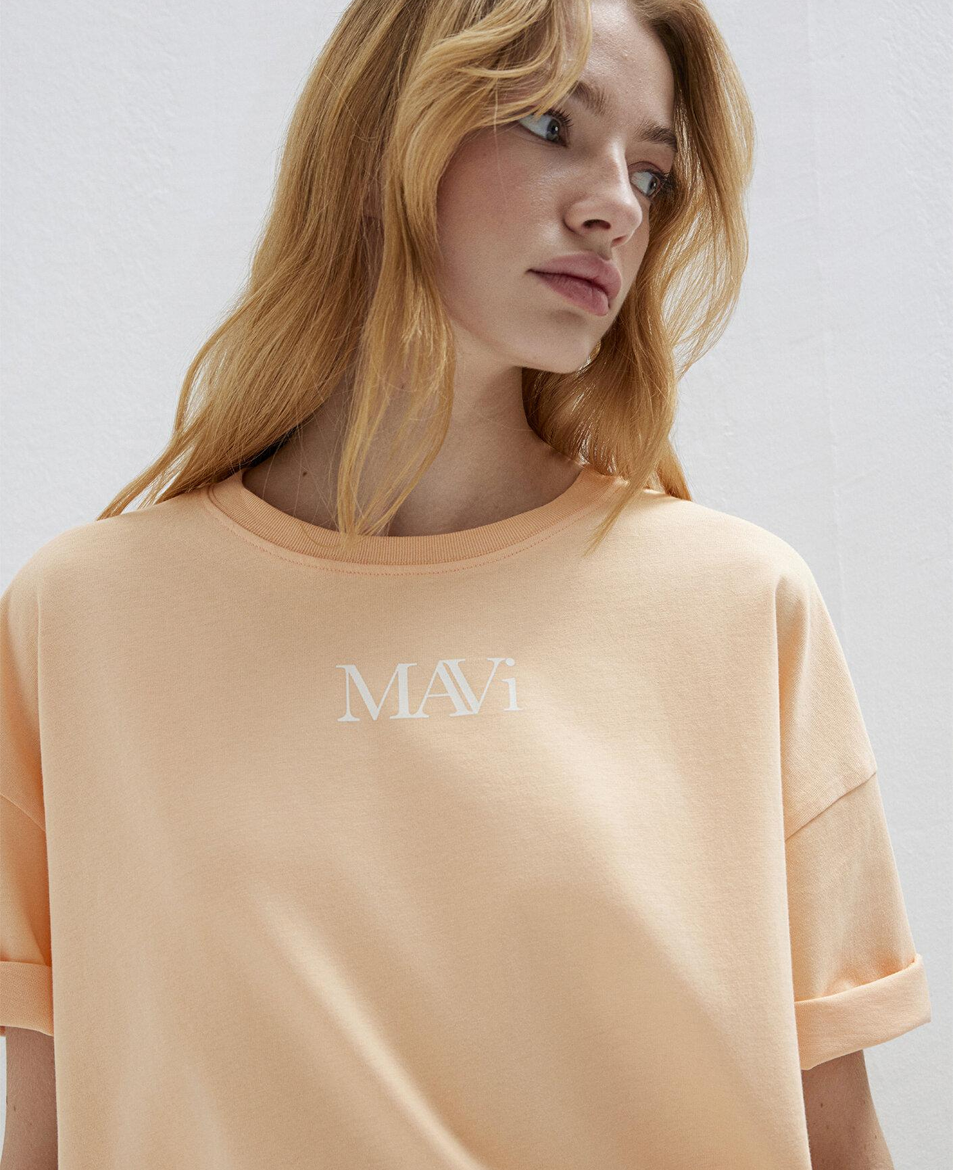 Mavi Mavi Logo Baskılı Turuncu Tişört Oversize / Geniş Kesim 1611593-71220