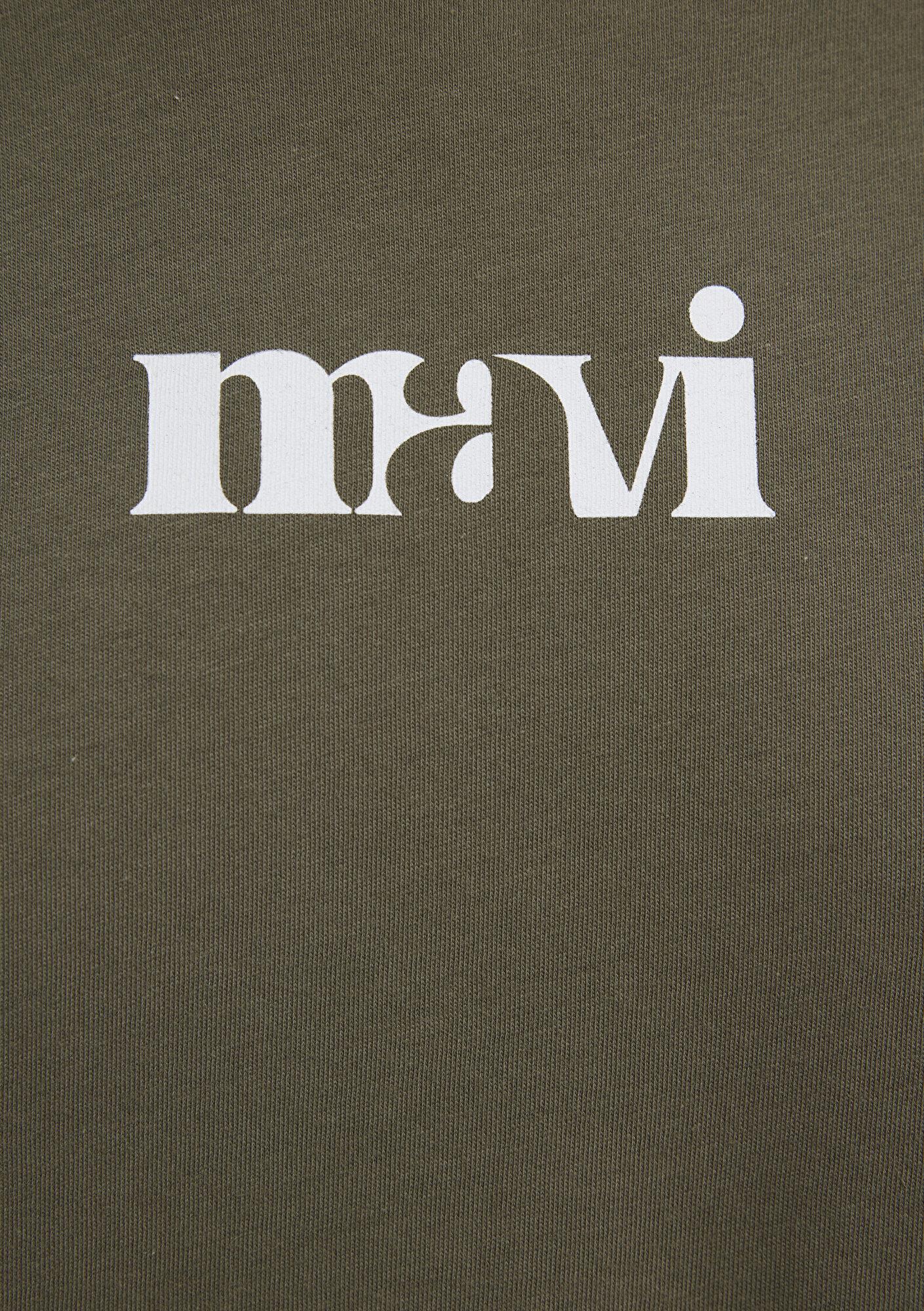 Mavi Mavi Logo Baskılı Yeşil Tişört Regular Fit / Normal Kesim 1612241-71549