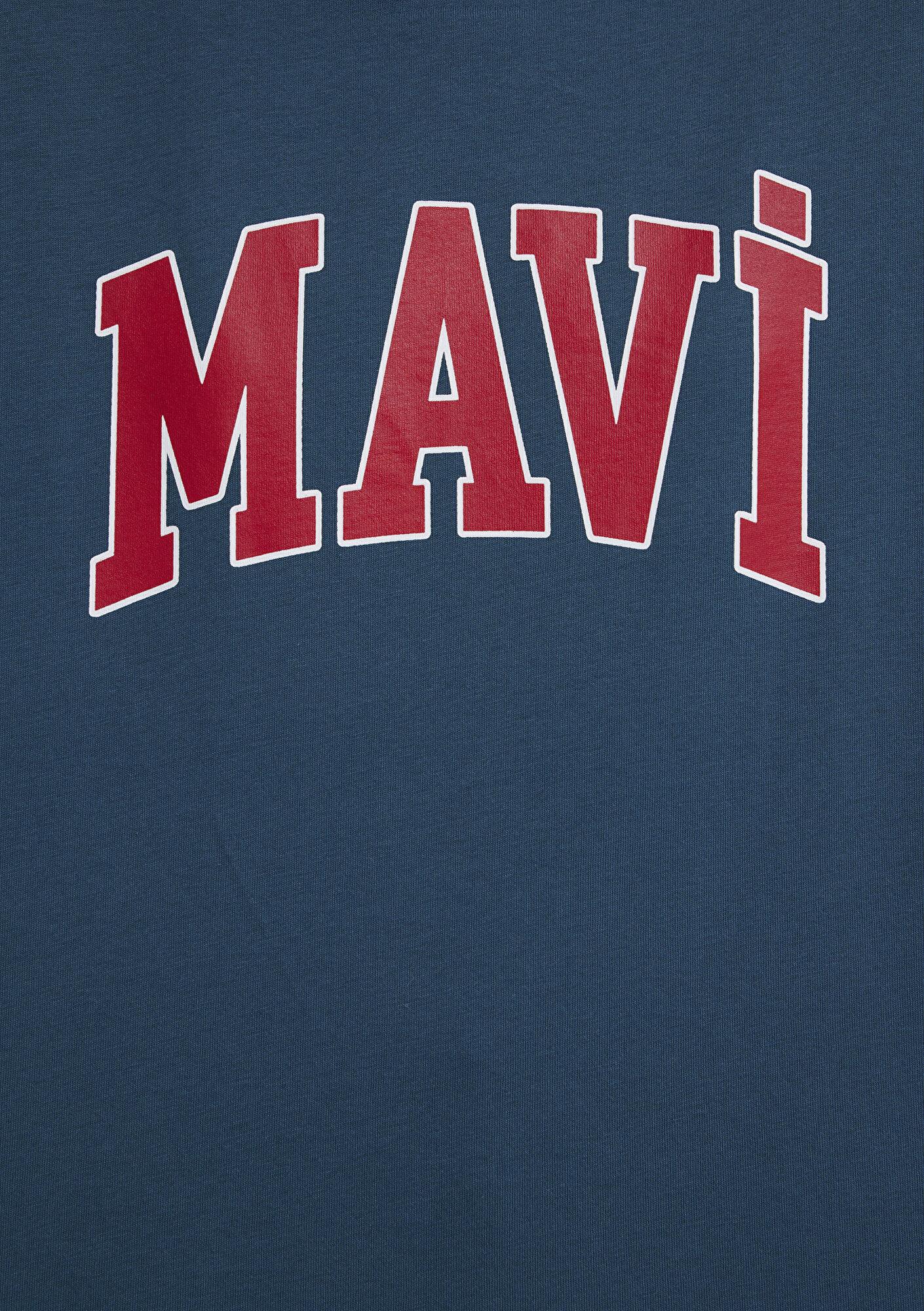 Mavi Mavi Logo Baskılı Mavi Tişört Oversize / Geniş Kesim 1600843-70771