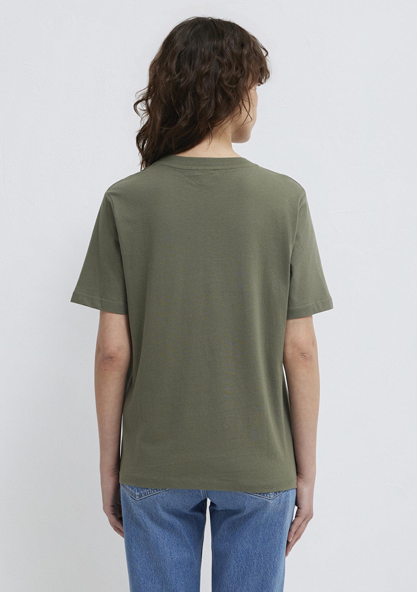 Mavi Bisiklet Yaka Yeşil Basic Tişört Regular Fit / Normal Kesim 1600955-86627
