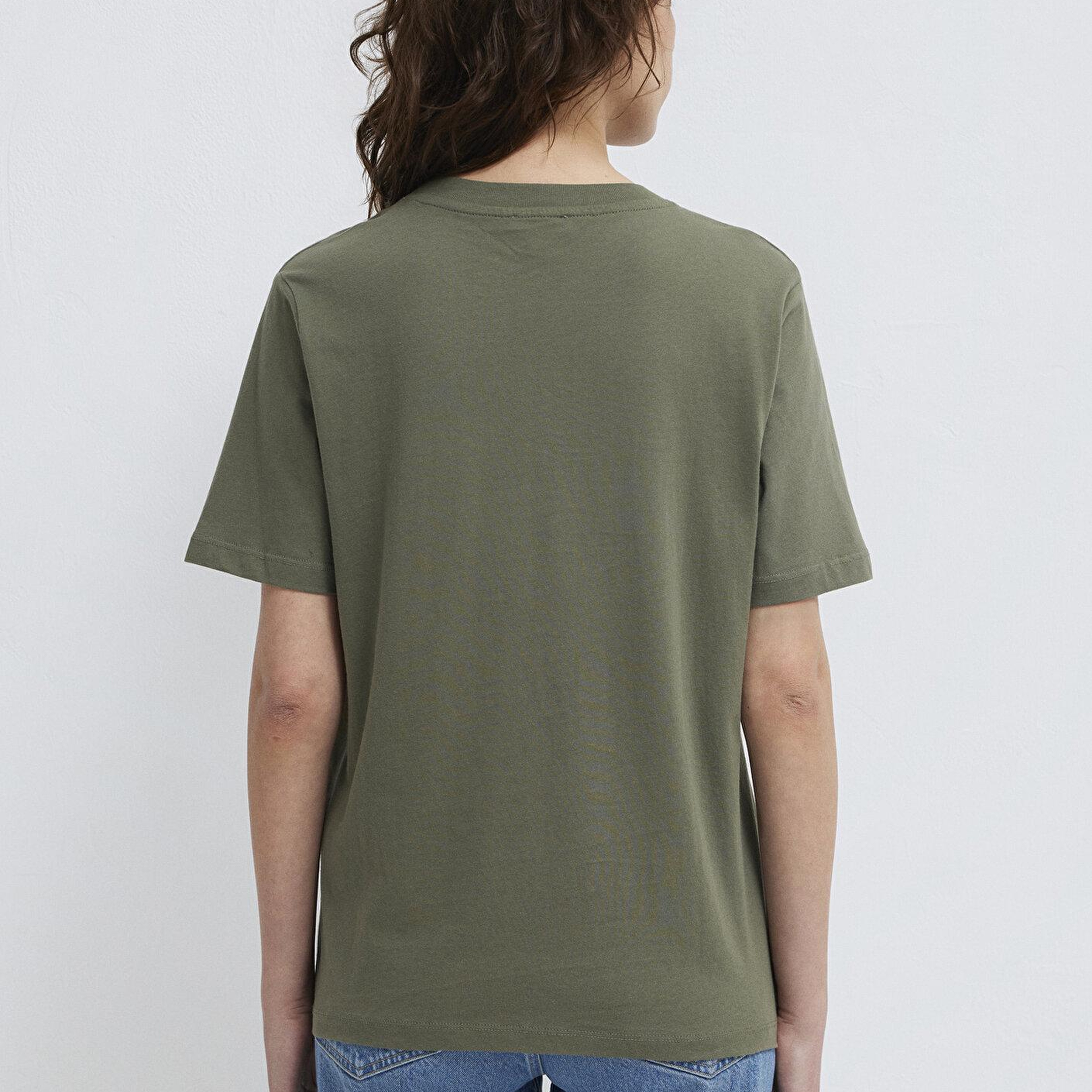 Mavi Bisiklet Yaka Yeşil Basic Tişört Regular Fit / Normal Kesim 1600955-86627