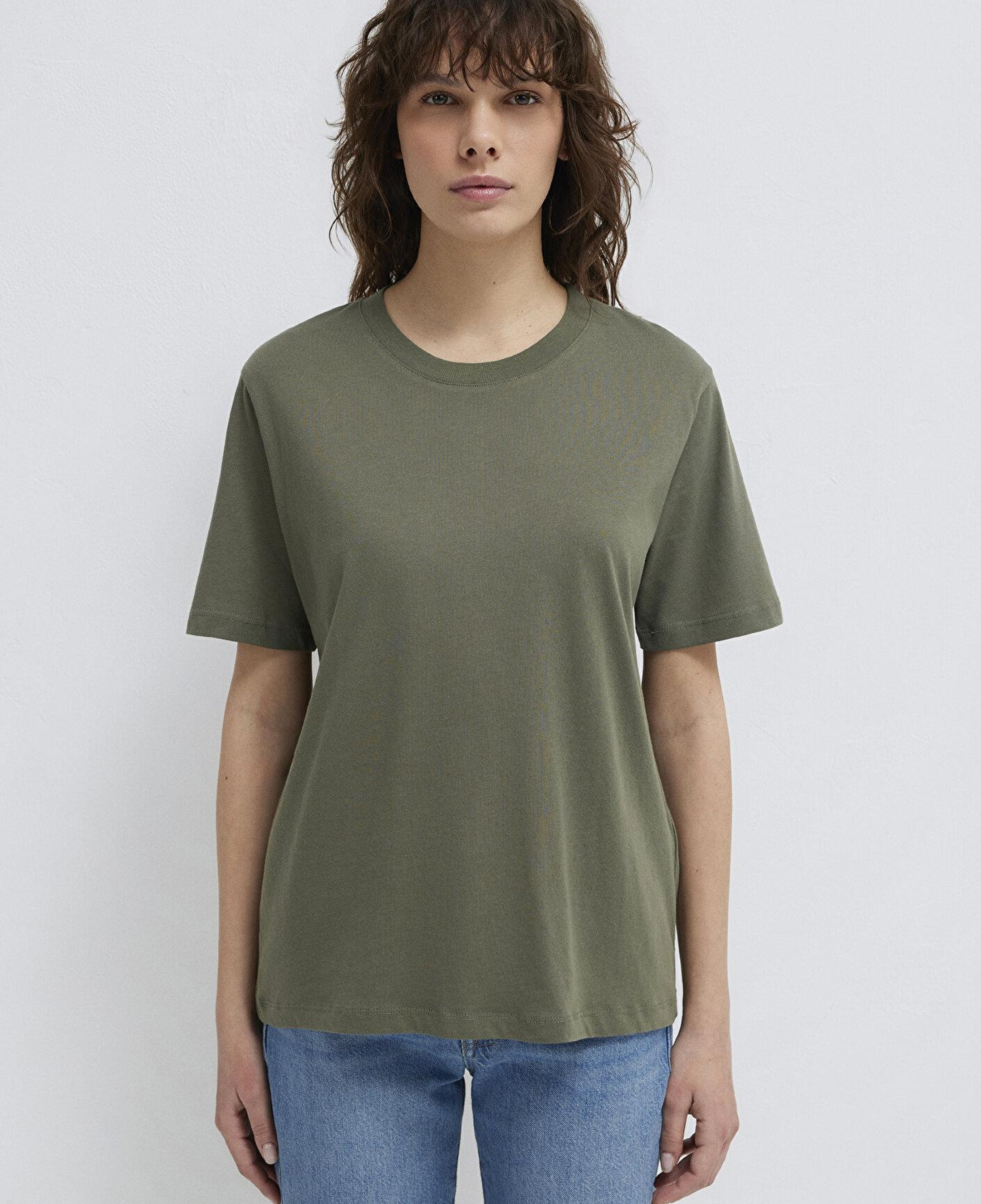 Mavi Bisiklet Yaka Yeşil Basic Tişört Regular Fit / Normal Kesim 1600955-86627