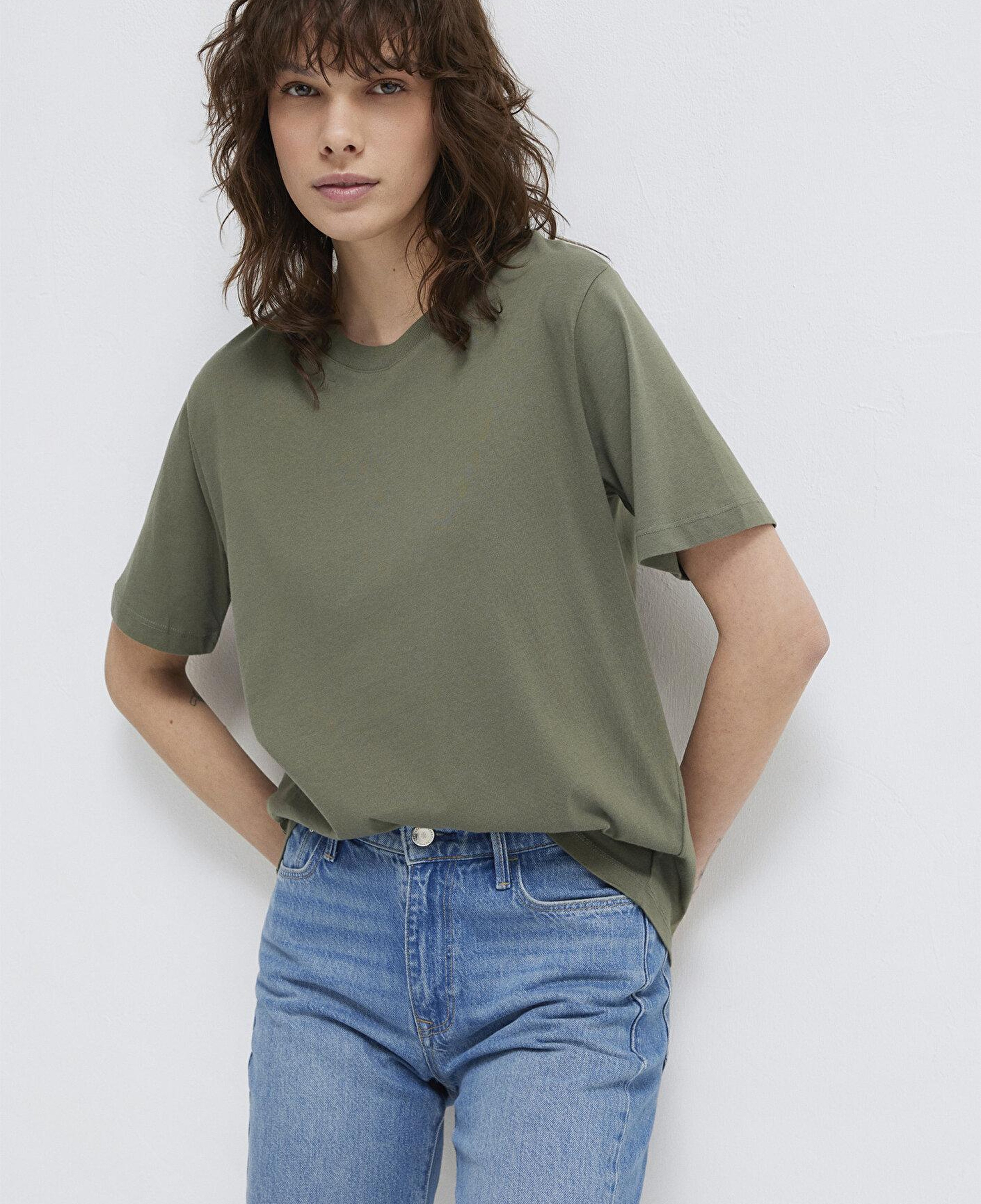 Mavi Bisiklet Yaka Yeşil Basic Tişört Regular Fit / Normal Kesim 1600955-86627
