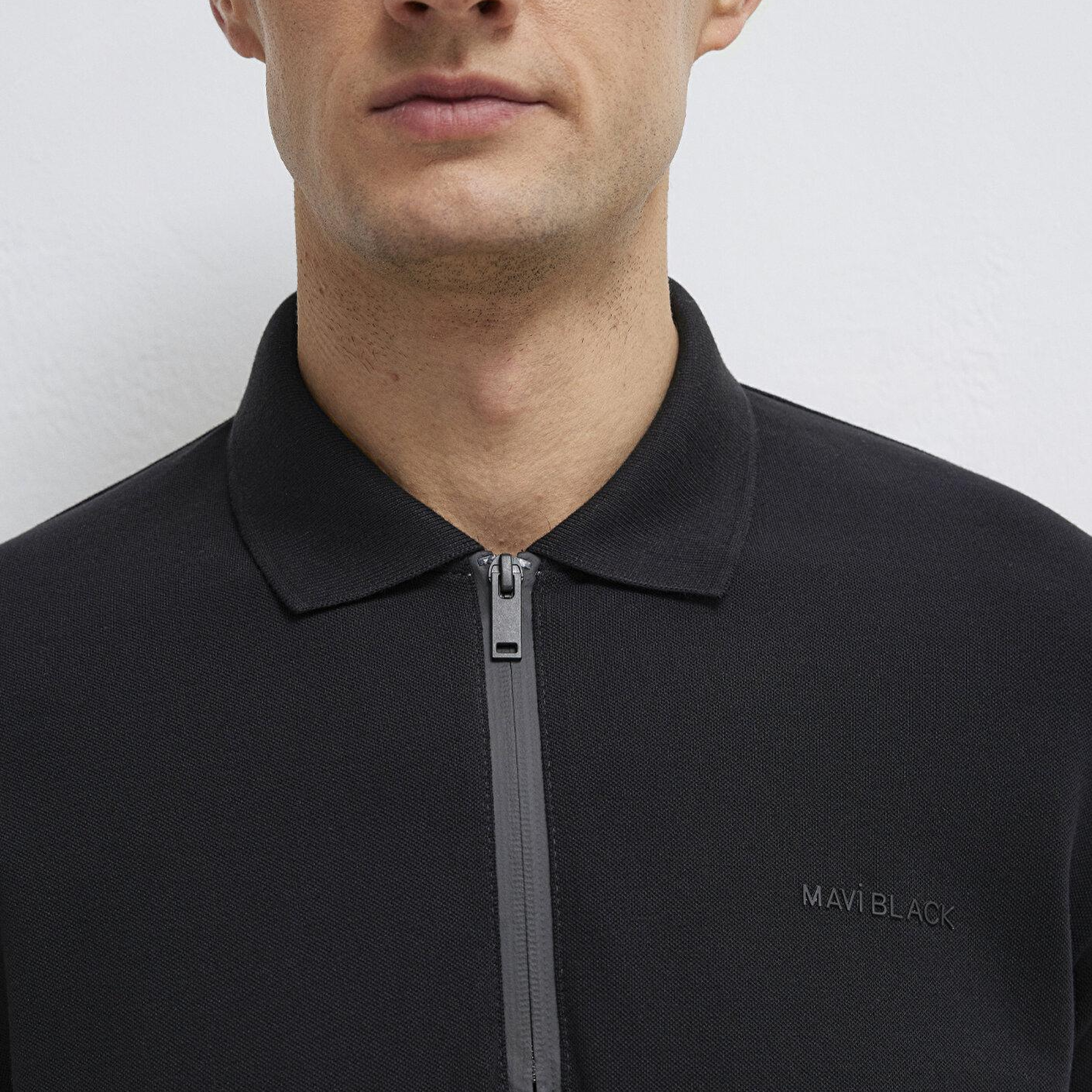 Mavi Mavi Black Fermuarlı Siyah Polo Tişört Regular Fit / Normal Kesim 0613137-900