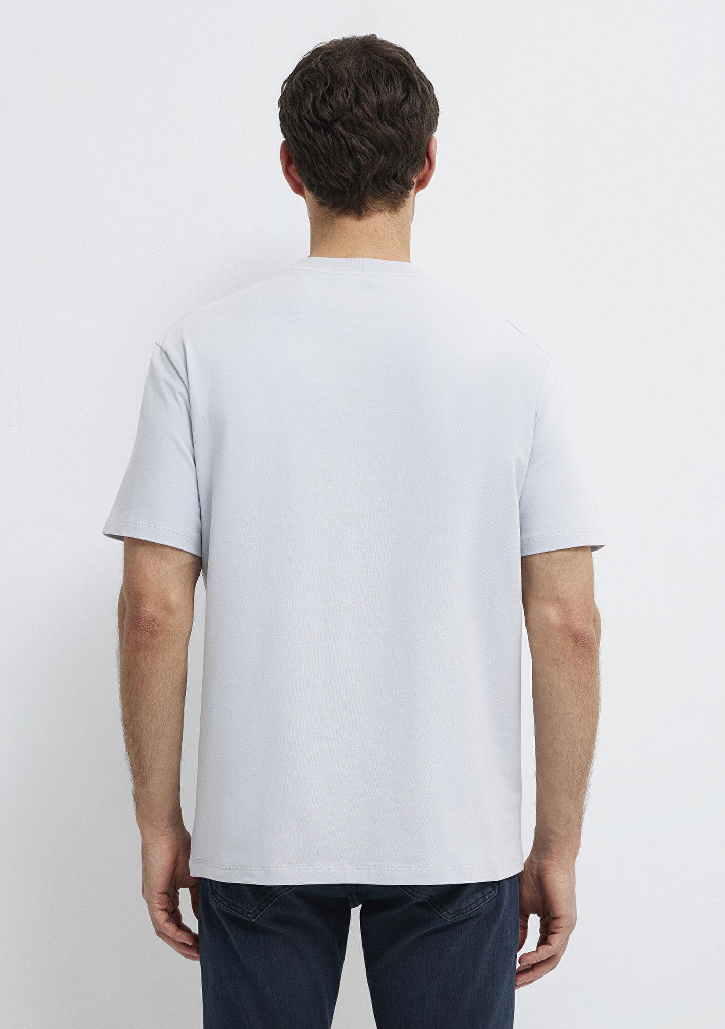 Mavi Açık Mavi Basic Tişört Loose Fit / Bol Rahat Kesim 0613199-70802