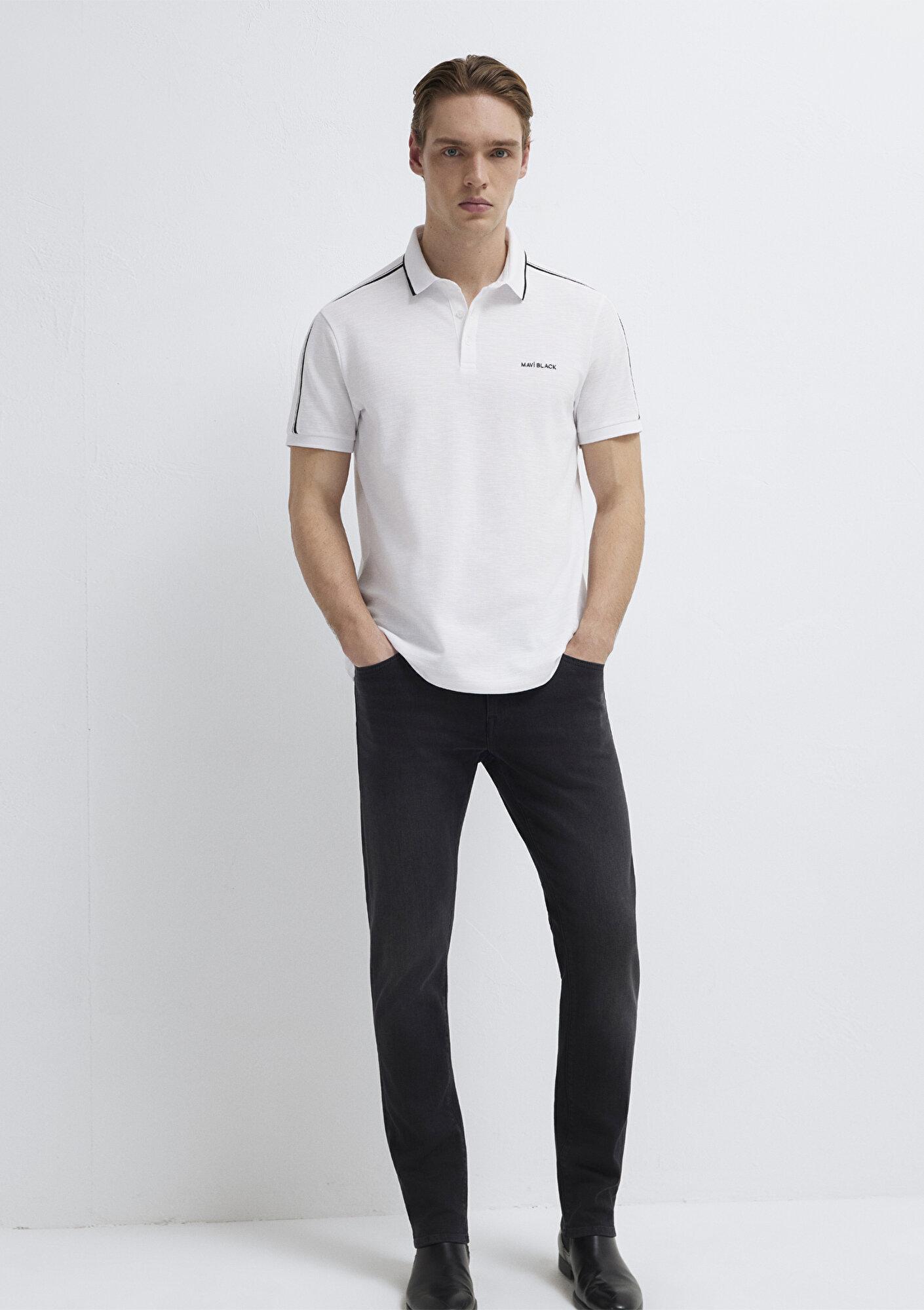 Mavi Mavi Black Beyaz Polo Tişört Regular Fit / Normal Kesim 0611838-620