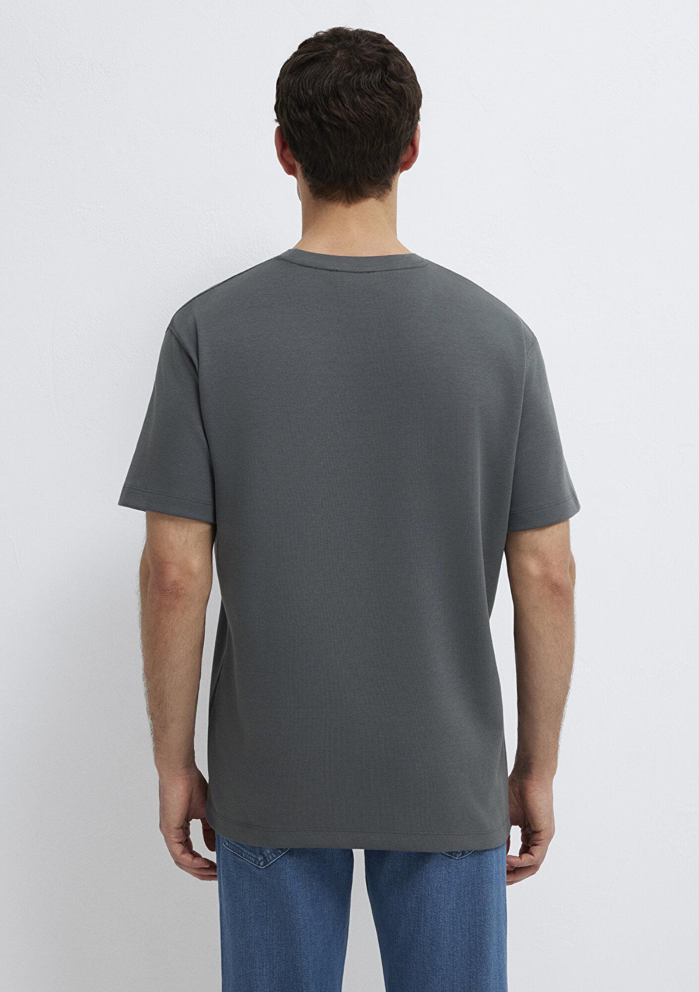 Mavi Mavi Black Antrasit Tişört Loose Fit / Bol Rahat Kesim 0612731-70088