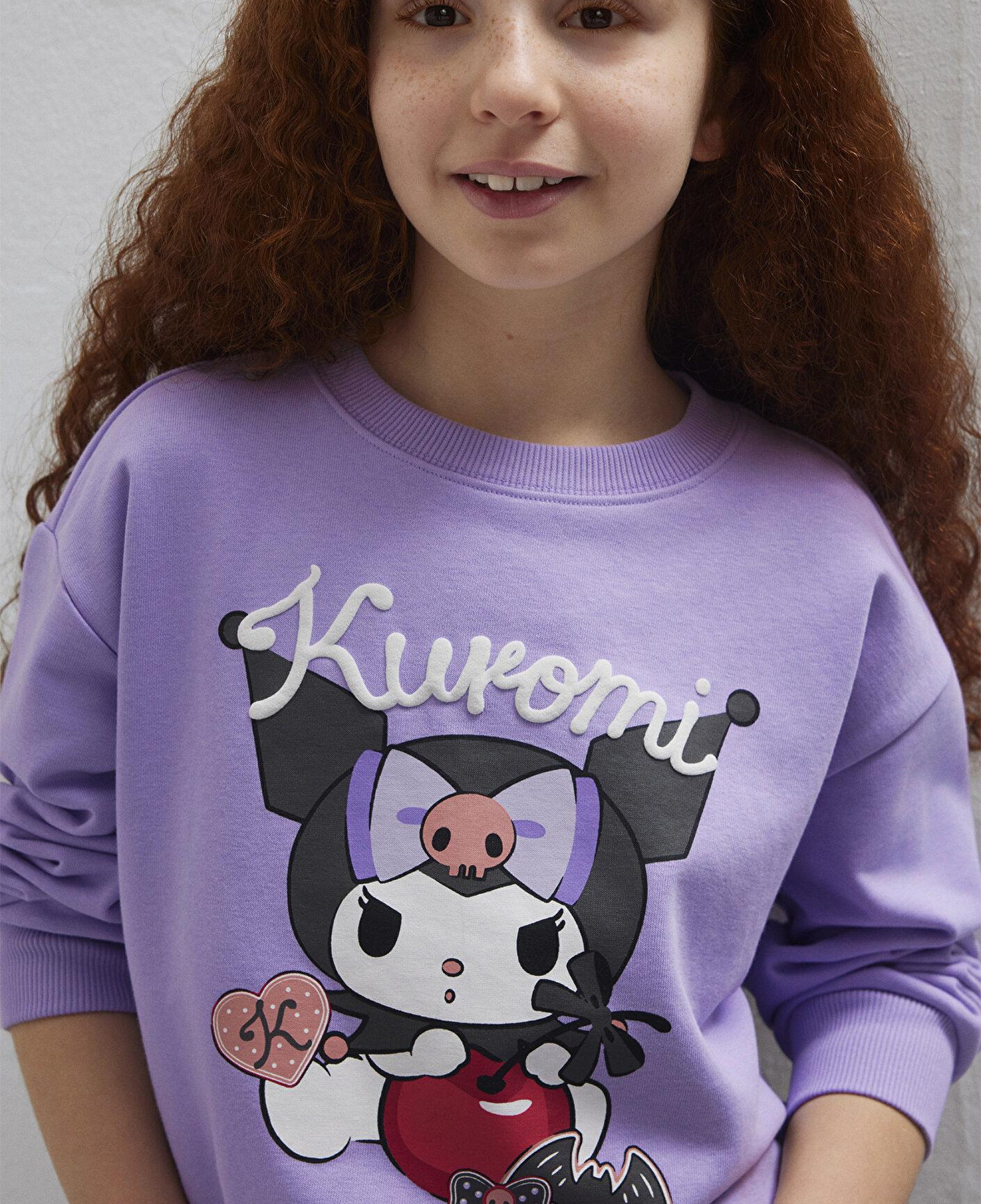 Mavi Kuromi Baskılı Mor Sweatshirt 7S10183-70519