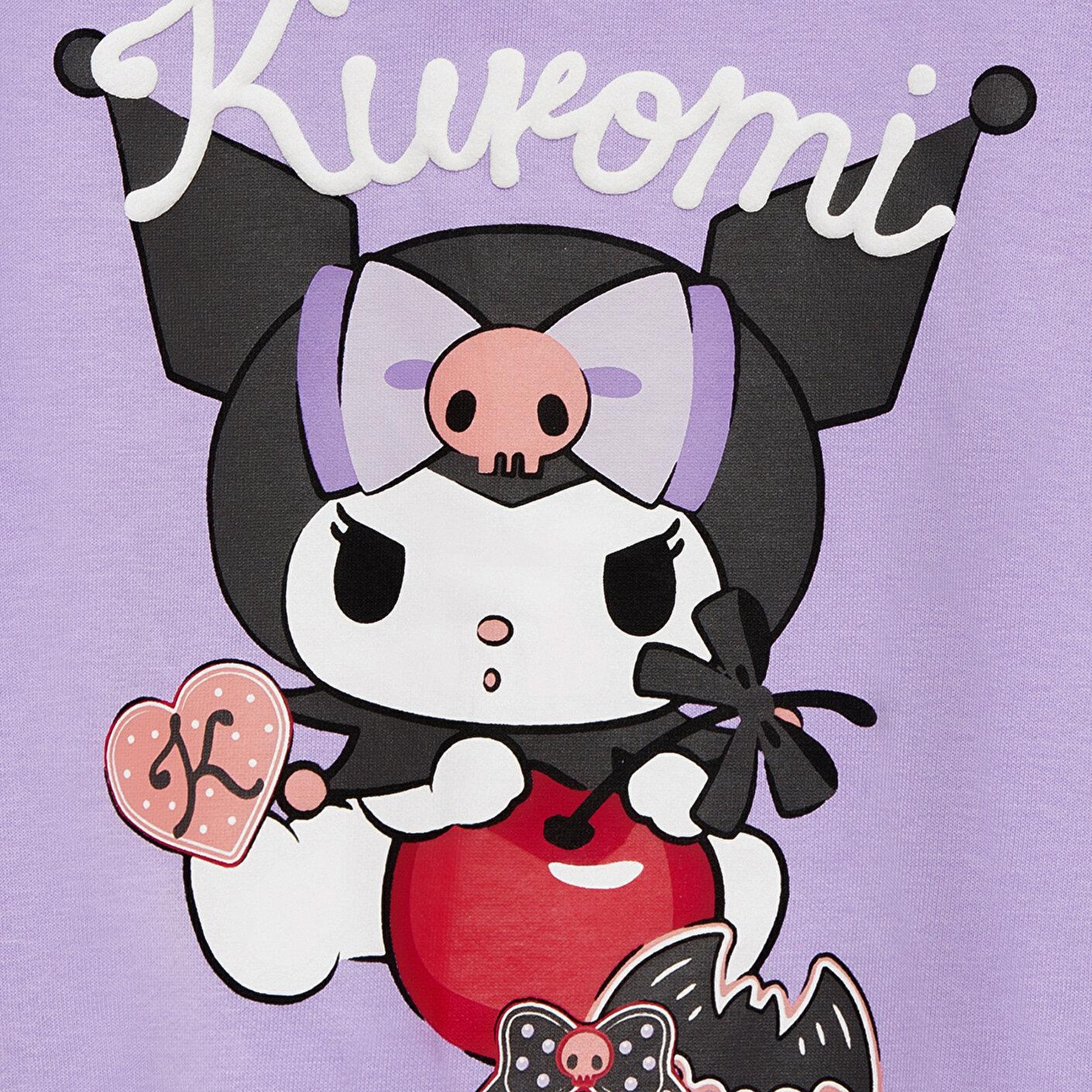 Mavi Kuromi Baskılı Mor Sweatshirt 7S10183-70519