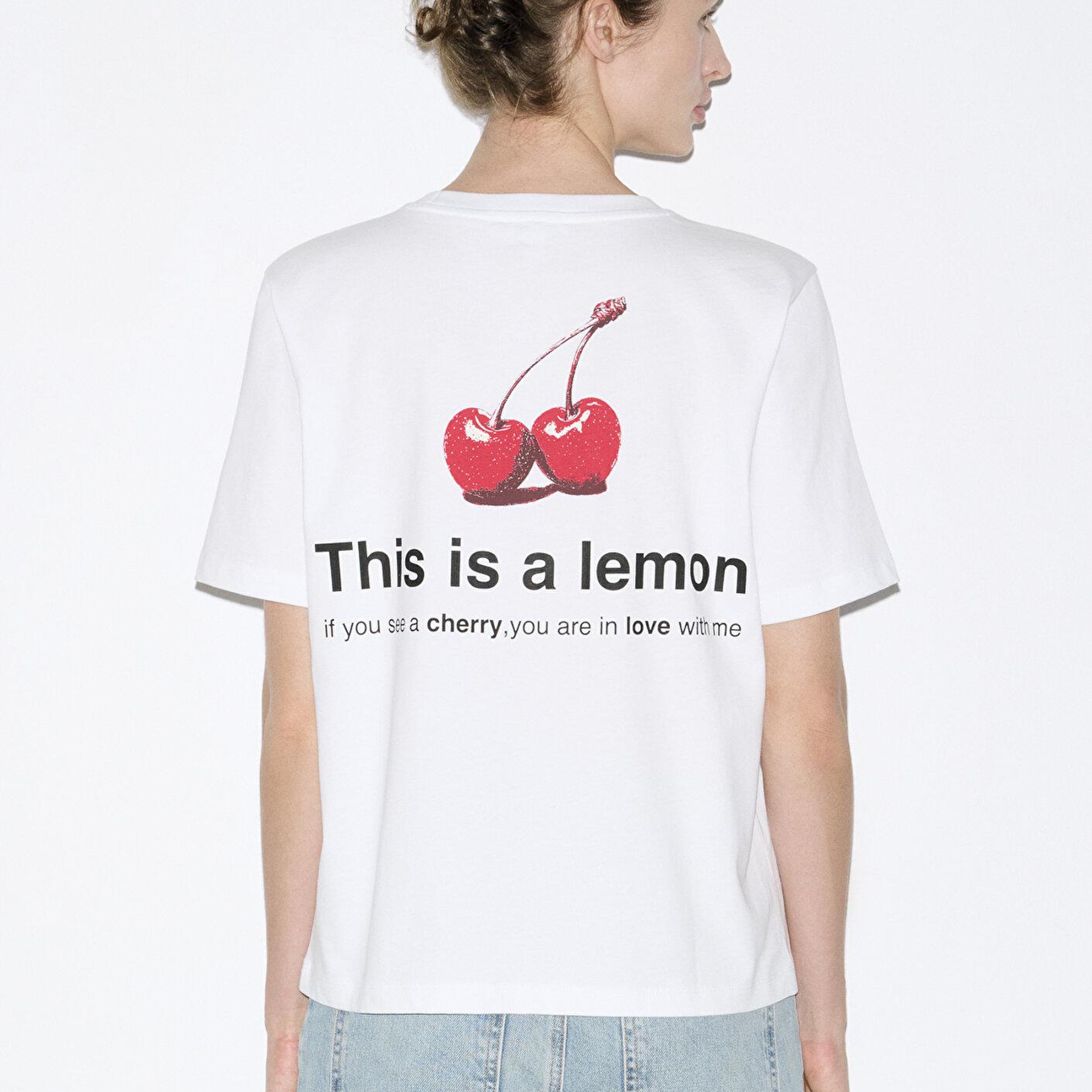 Mavi This Is A Lemon Sırt Baskılı Beyaz Tişört Regular Fit / Normal Kesim 1613771-620