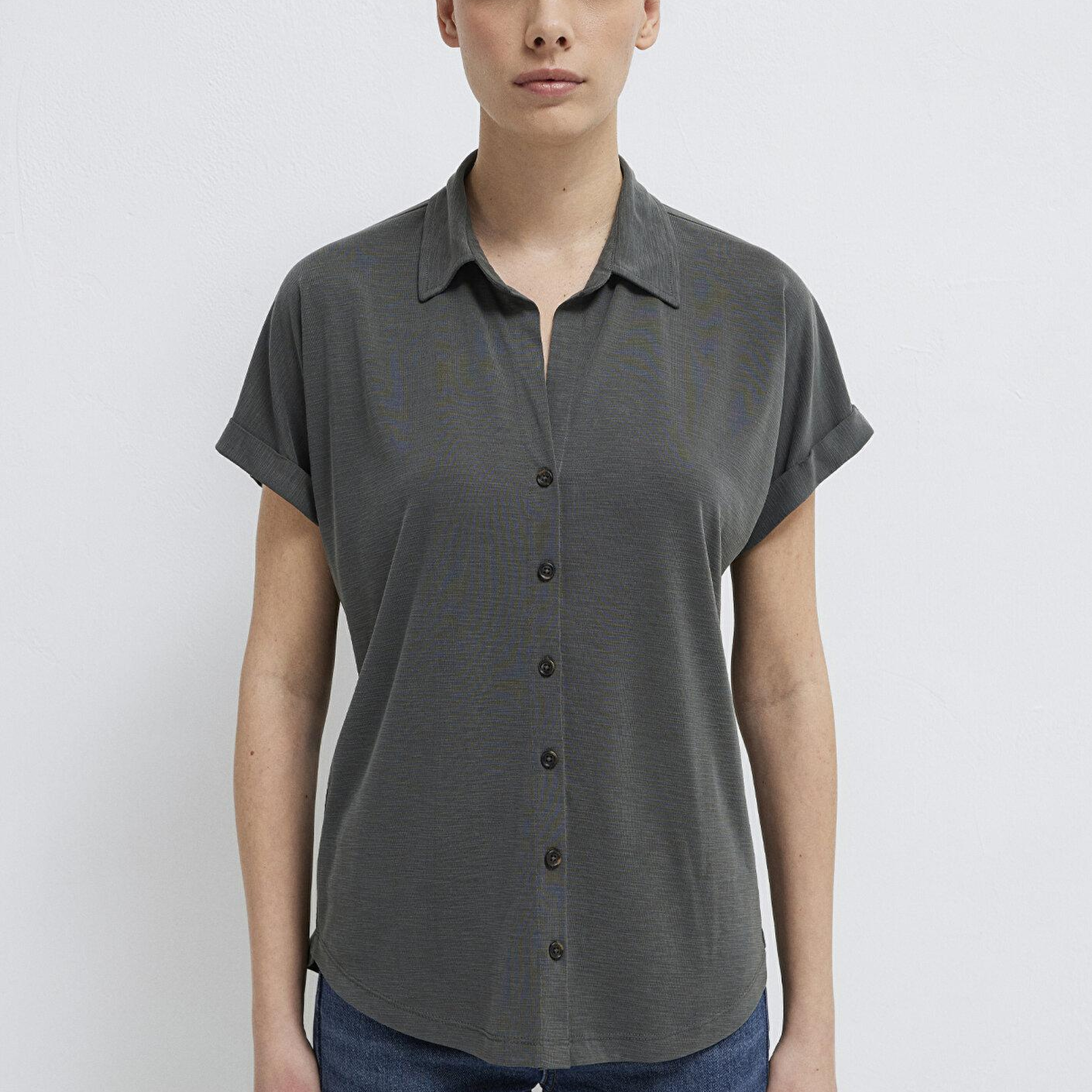 Mavi Soft-Premium Yeşil (TENCEL™) Modal Karışımlı Gömlek Regular Fit / Normal Kesim 168081-71587