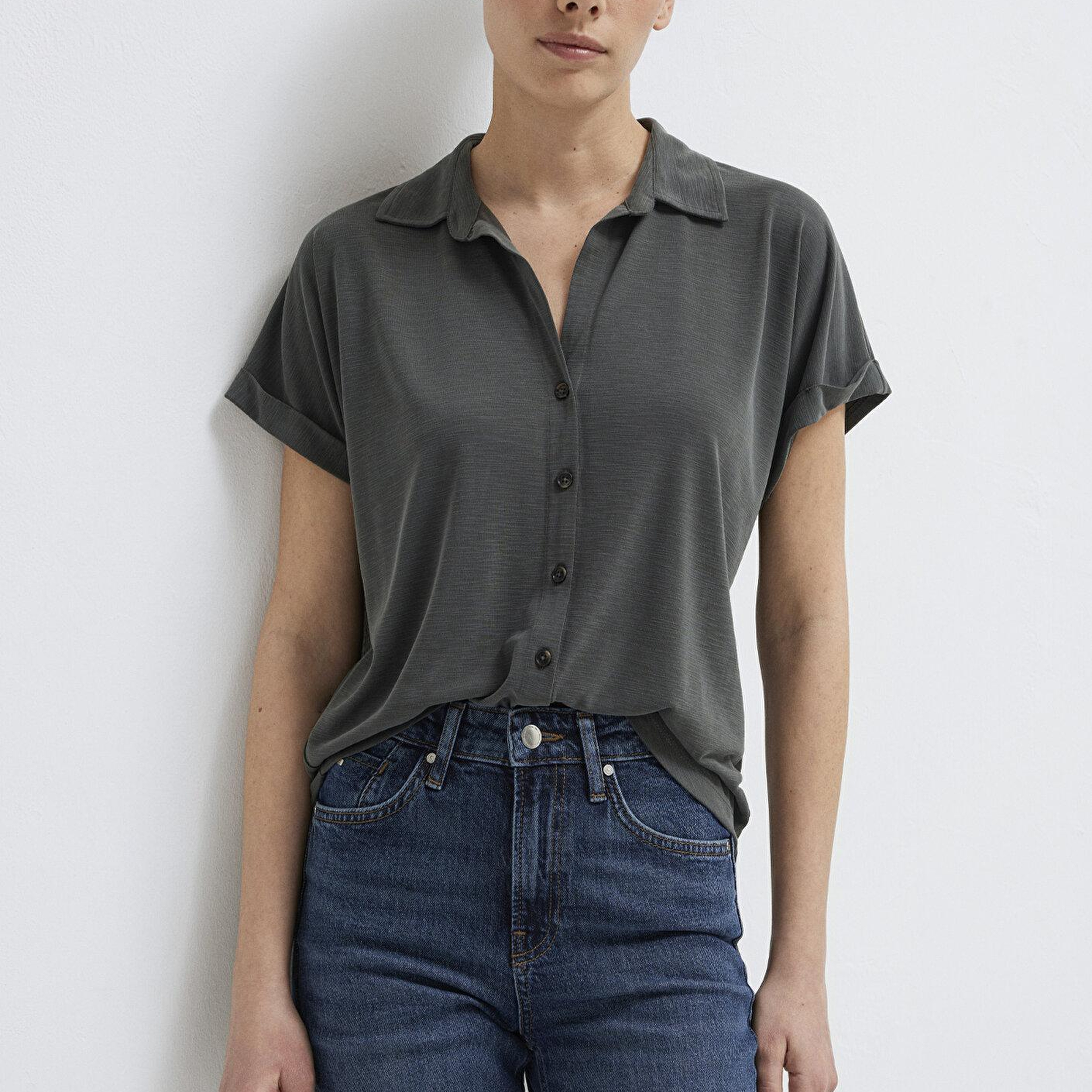 Mavi Soft-Premium Yeşil (TENCEL™) Modal Karışımlı Gömlek Regular Fit / Normal Kesim 168081-71587