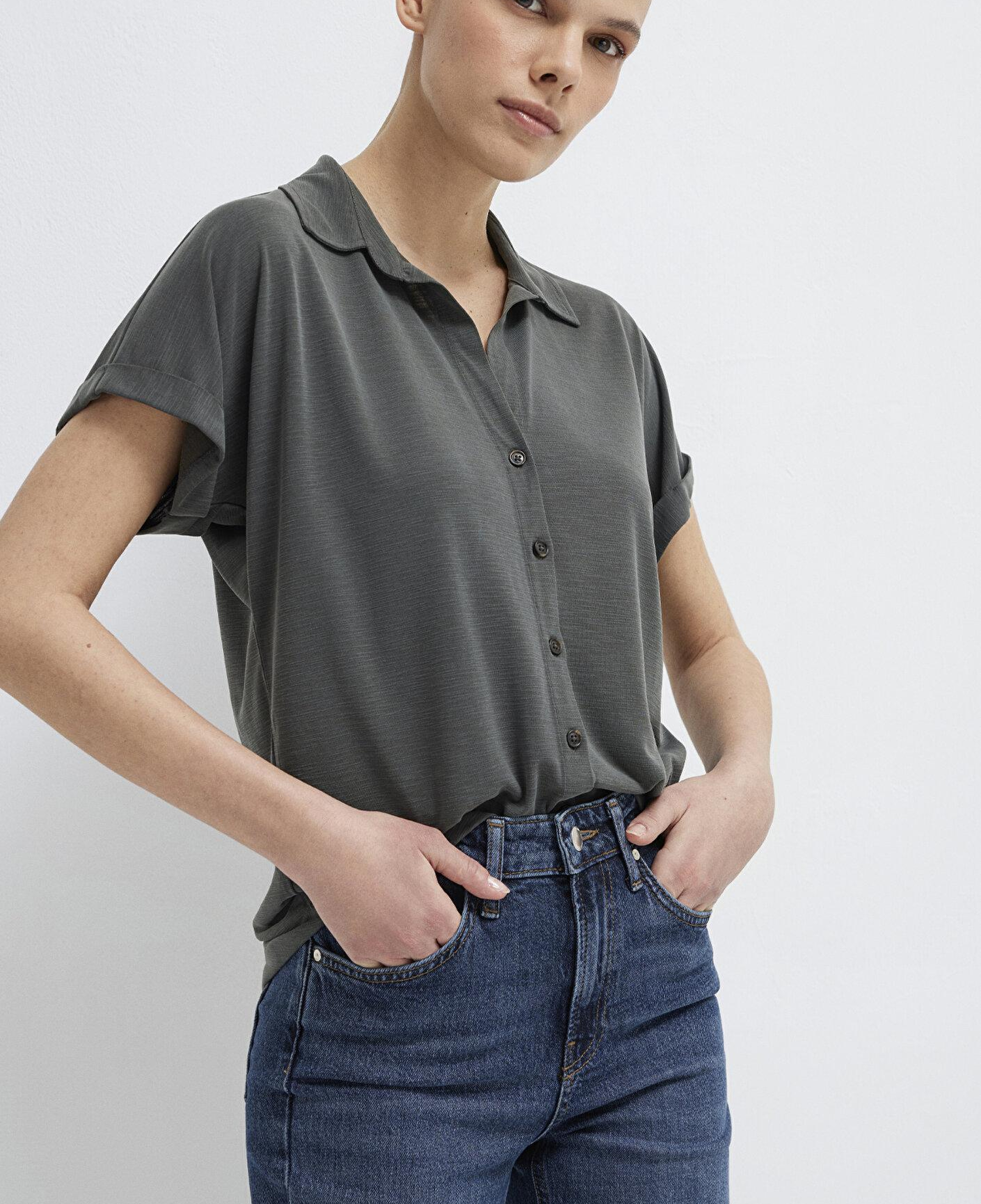 Mavi Soft-Premium Yeşil (TENCEL™) Modal Karışımlı Gömlek Regular Fit / Normal Kesim 168081-71587