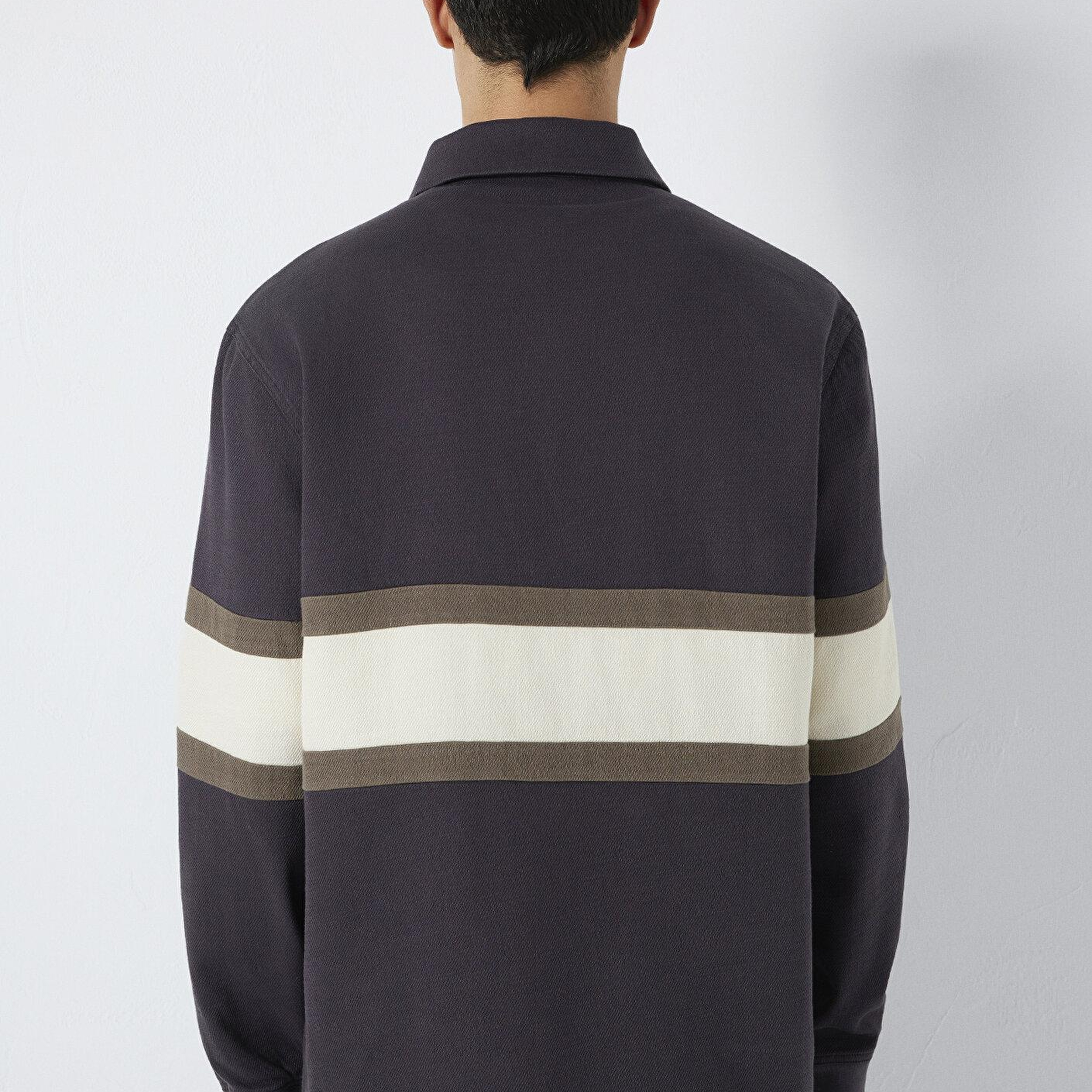 Mavi Mavi Jeans Nakışlı Polo Yaka Antrasit Sweatshirt 0S10575-70101