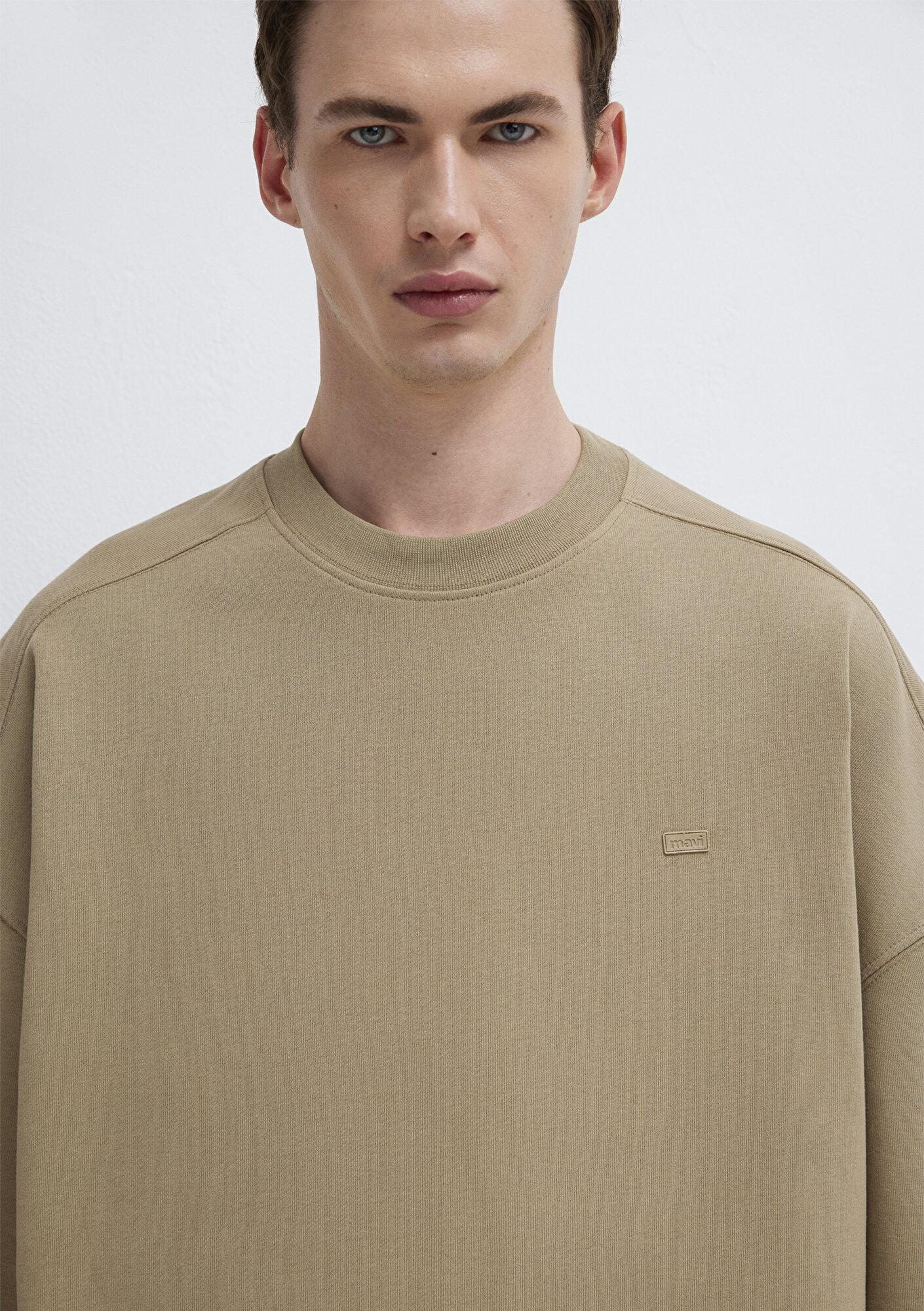 Mavi Bisiklet Yaka Bej Sweatshirt 0S10550-70362