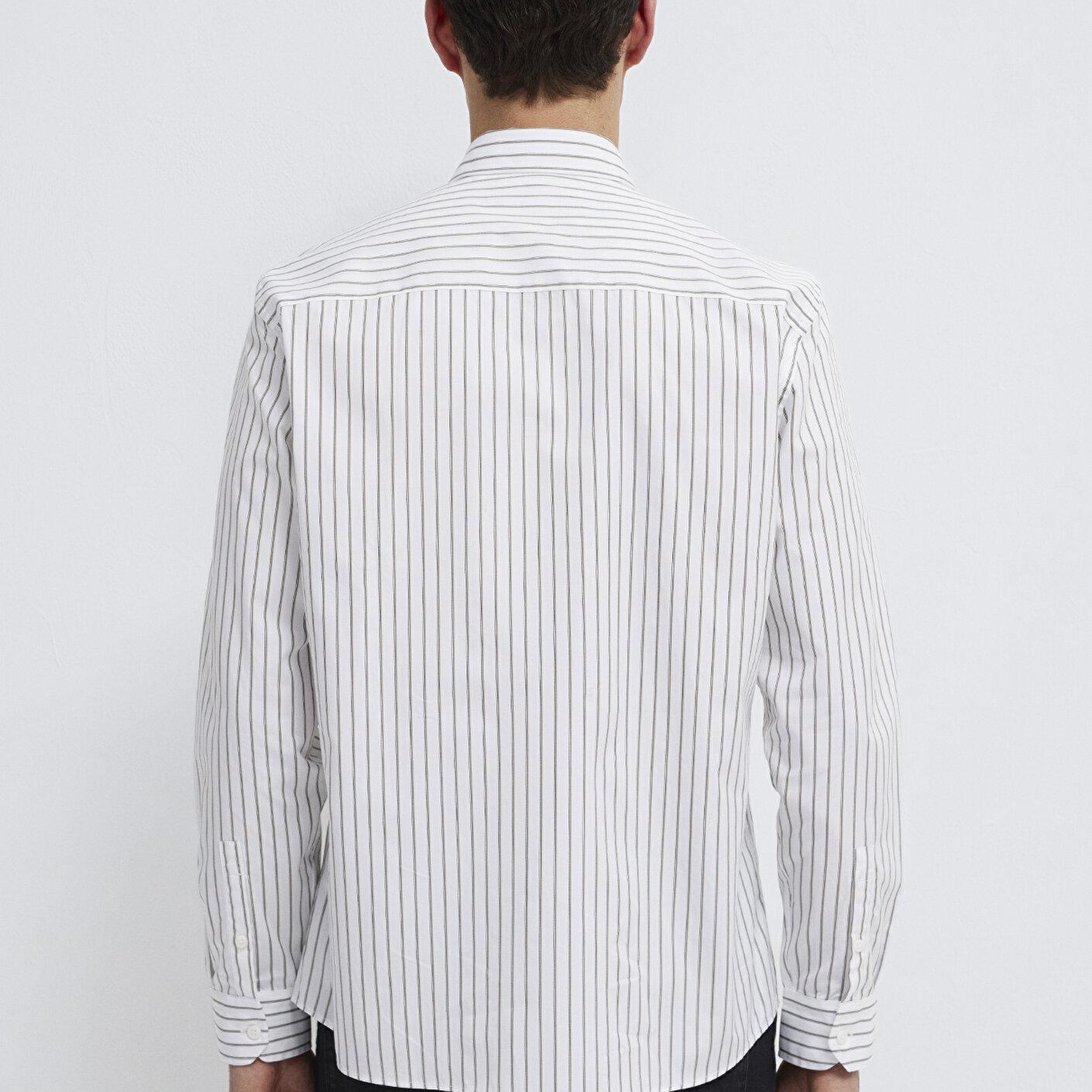 Mavi Mavi Black Çizgili Beyaz Gömlek Regular Fit / Normal Kesim 0211864-91411