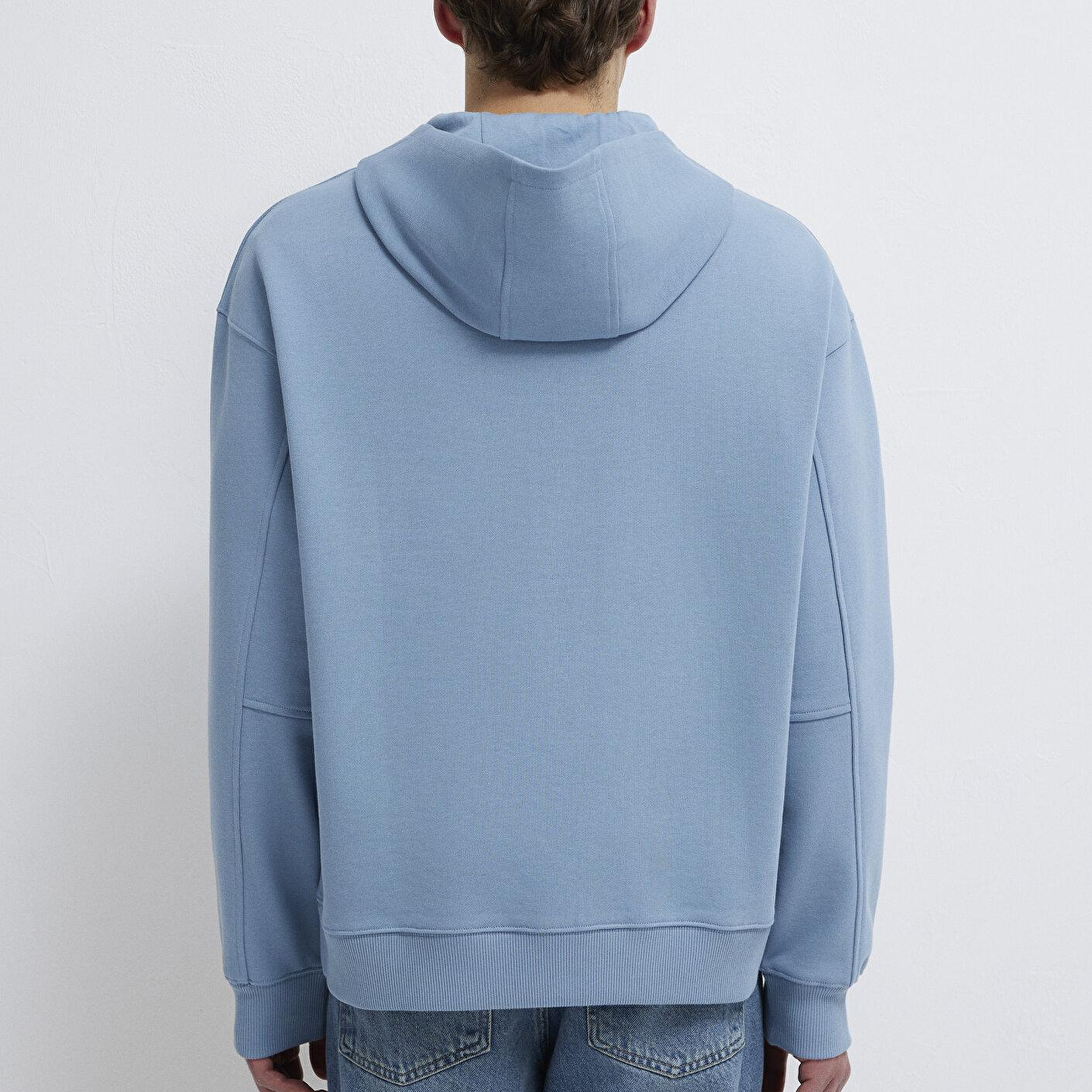 Mavi MVJNS Nakışlı Yarı Fermuarlı Mavi Sweatshirt 0S10543-86998