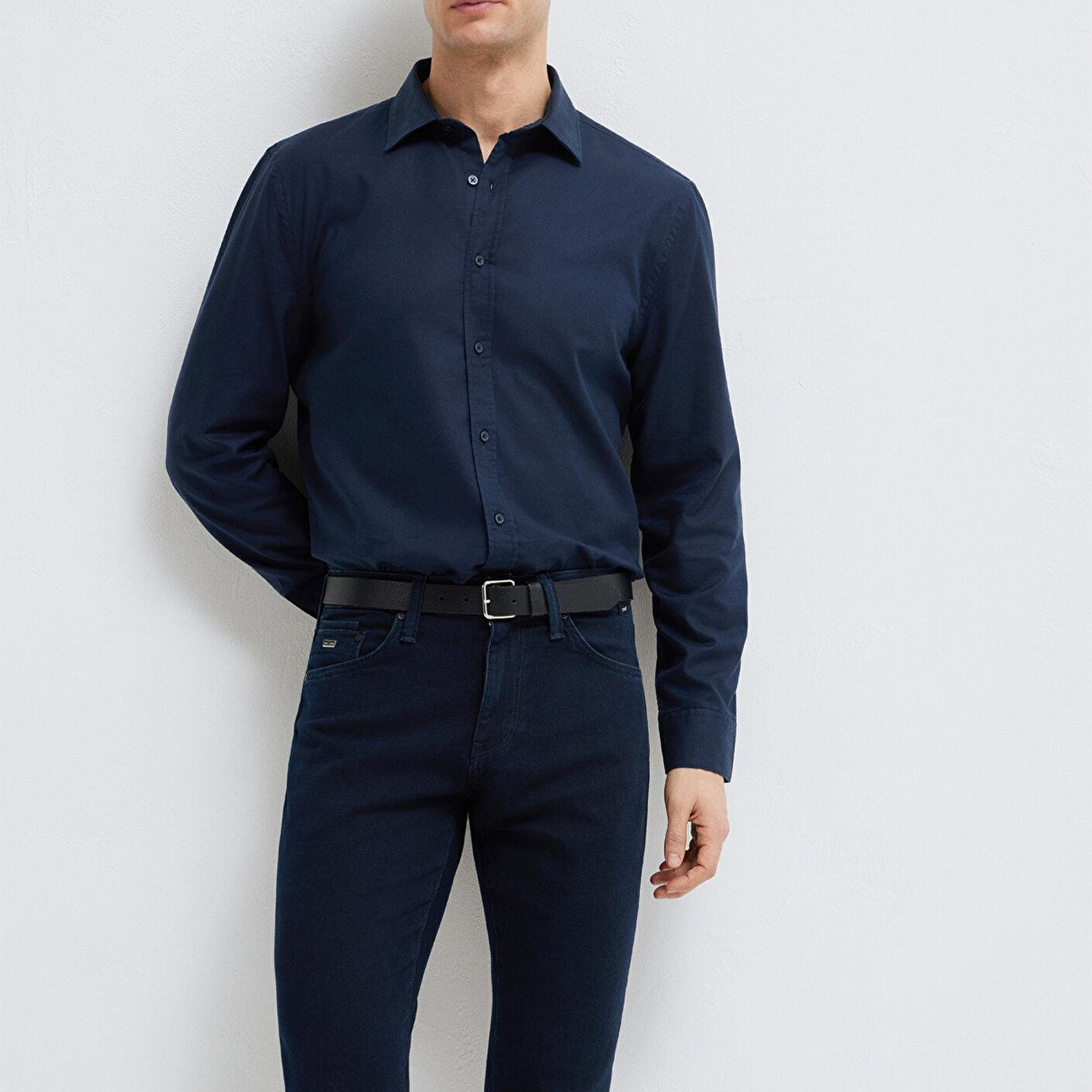 Mavi Lacivert Gömlek Slim Fit / Dar Kesim 0211670-80872