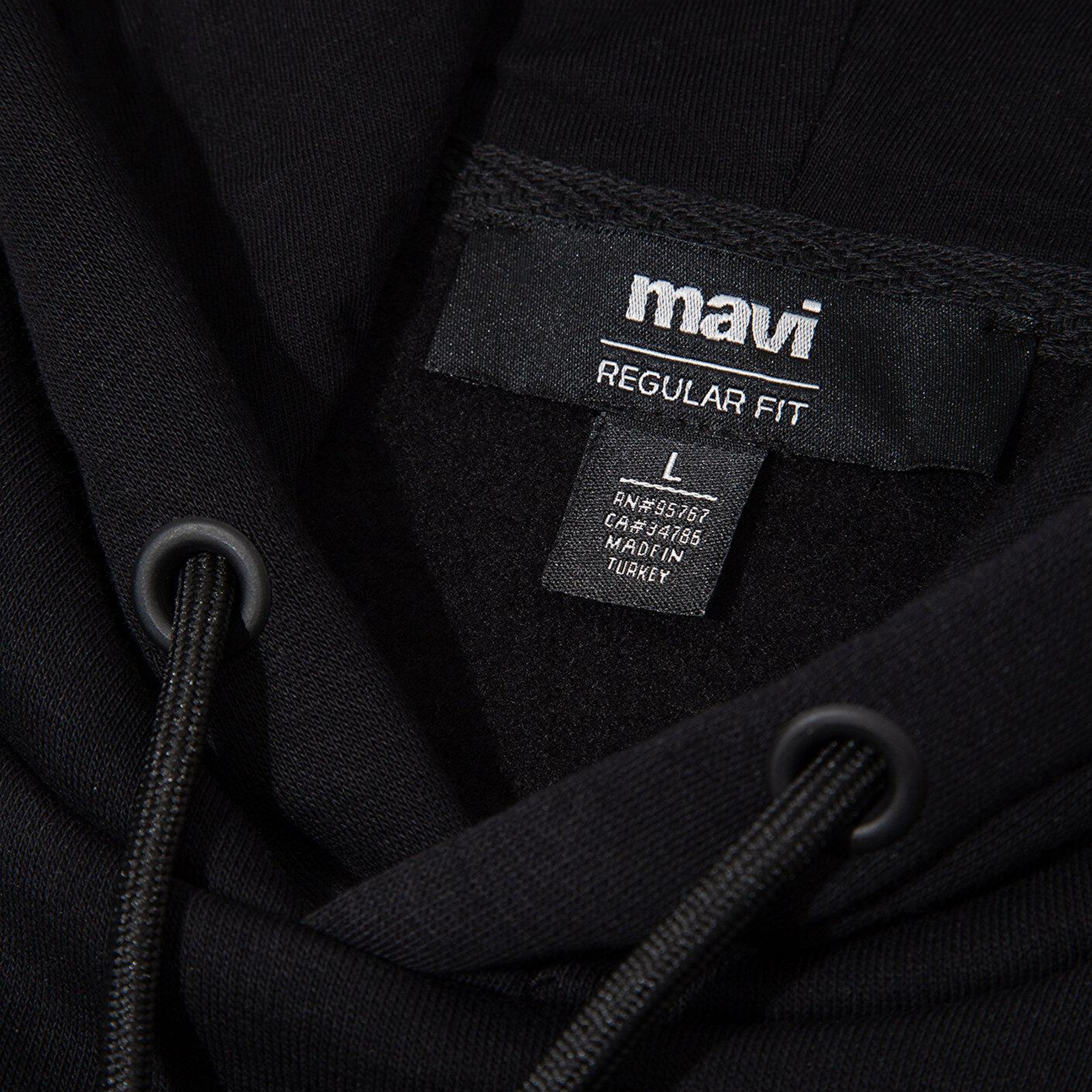 Mavi Mavi Logo Baskılı Kapüşonlu Siyah Sweatshirt 0S10549-900